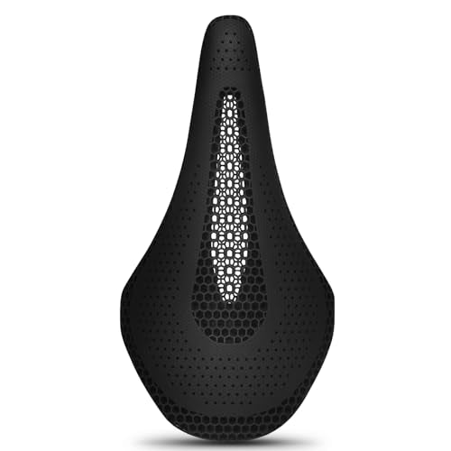 BUCKLOS 3D Printed Bike Saddle Road Bike Mountain Bike Seat Cushion,Full Carbon Fiber Mountain Bike Bicycle Saddle - Support Road MTB BMX and Gravel Bike