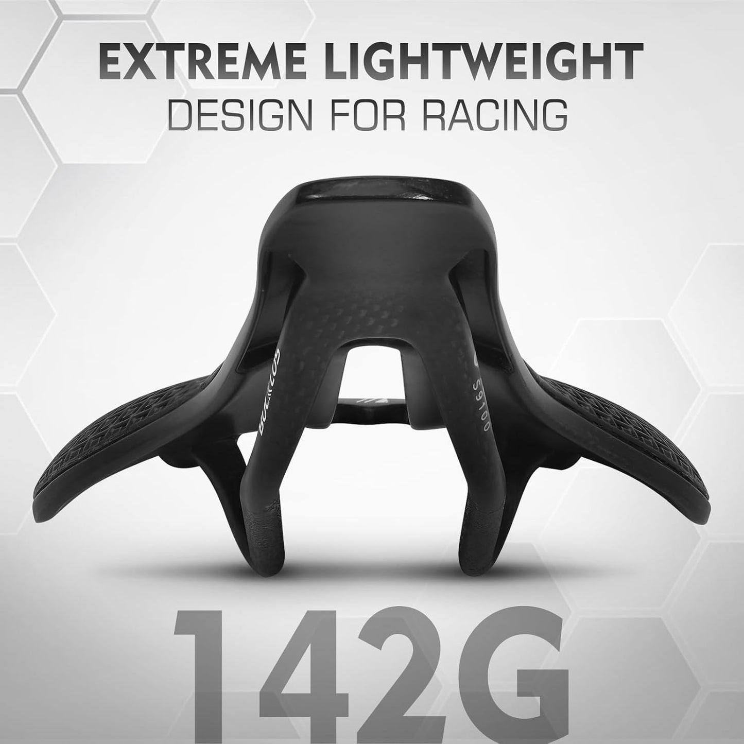 BUCKLOS 3D Printed Bike Saddle Road Bike Mountain Bike Seat Cushion,Full Carbon Fiber Mountain Bike Bicycle Saddle - Support Road MTB BMX and Gravel Bike