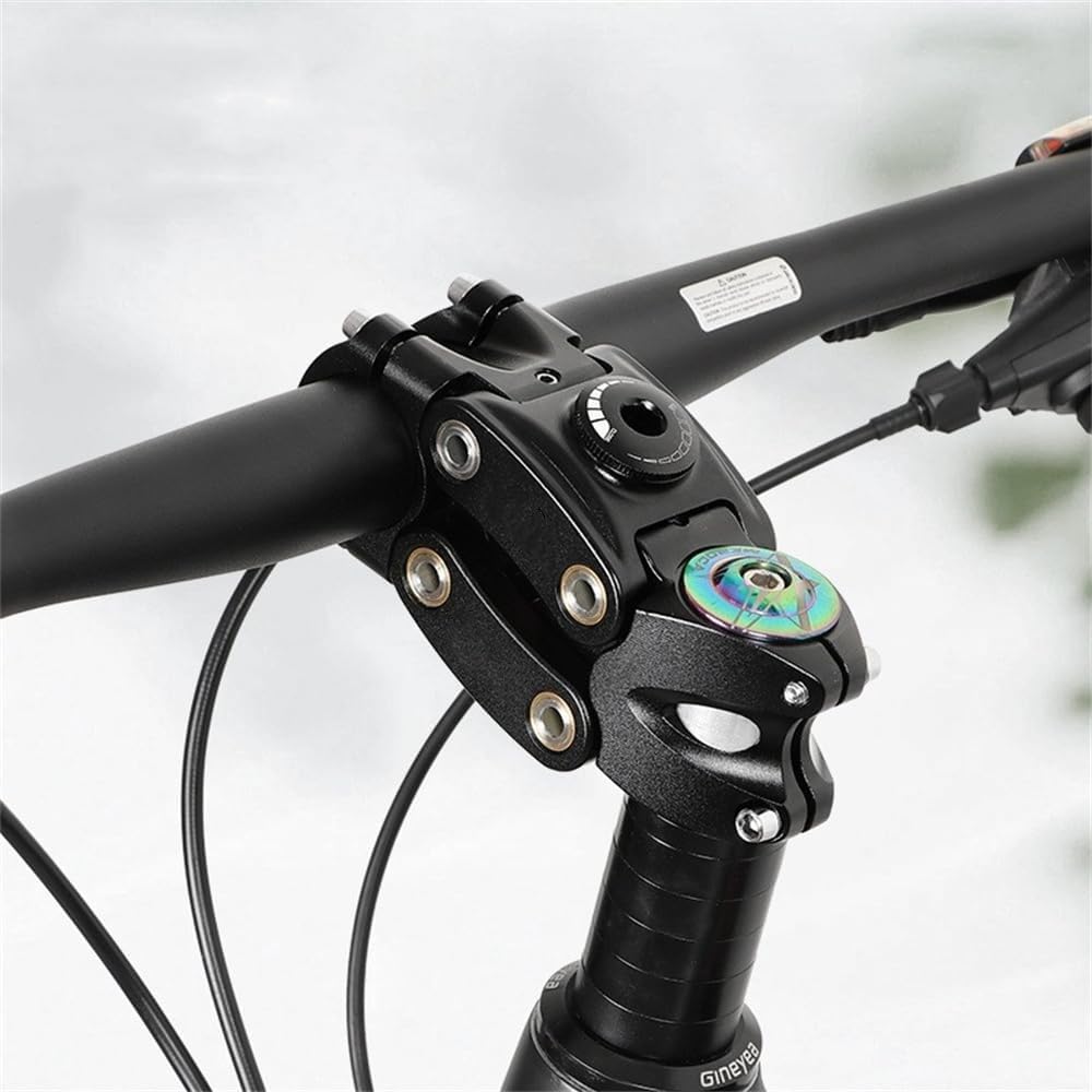 Mountain Bike Shock Spring Absorber Suspension Stem for Bicycles, Shock-Absorbing Bicycle handleI Buffer for Road, Gravel, and E-Bikes 7 Degrees 90mm Dashpot stem Spring
