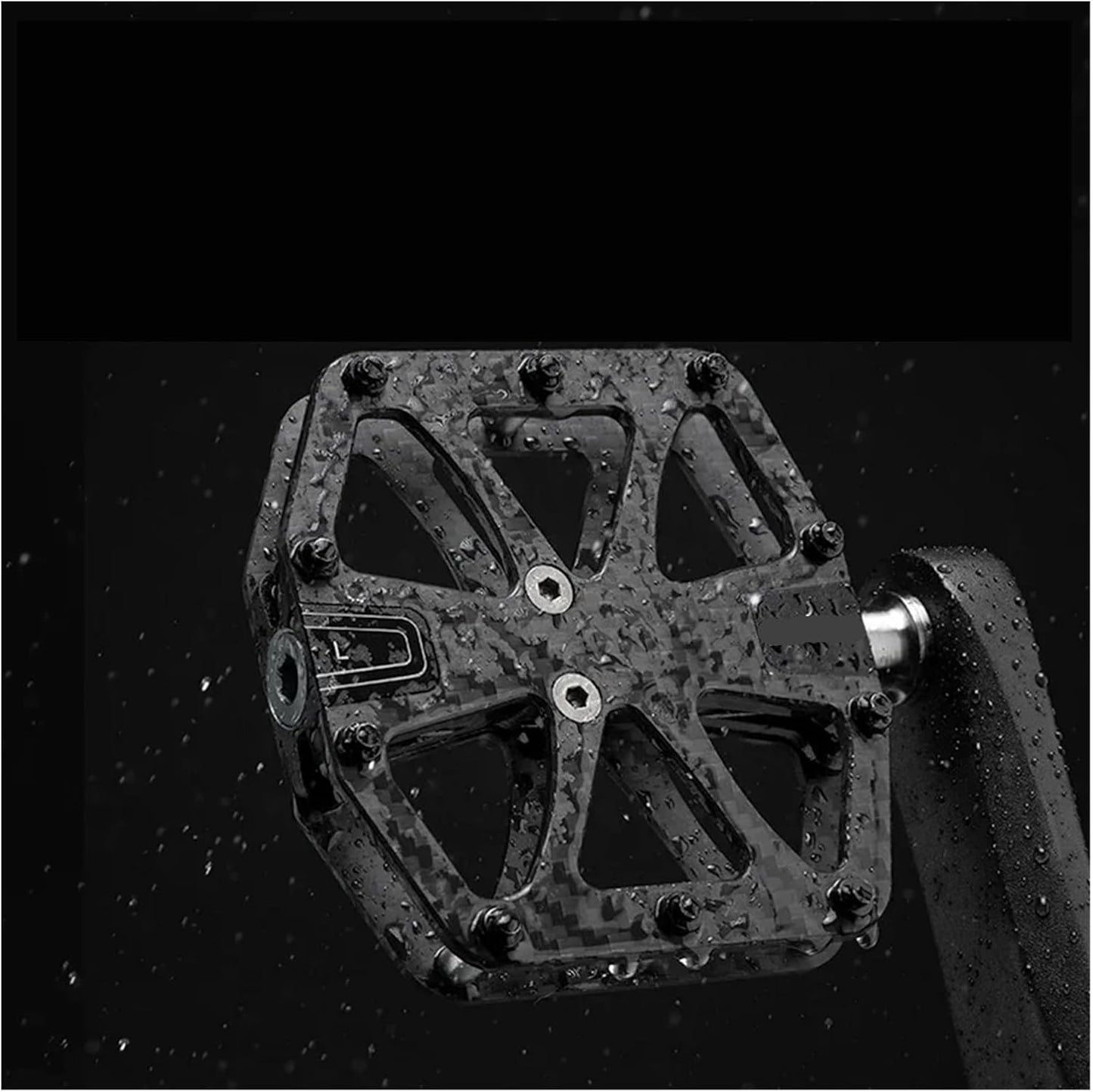 Ultra-Light Carbon Fiber Pattern Pedals 3-Bearing Bike Pedals Labor Saving Road Mountain Bike Pedal