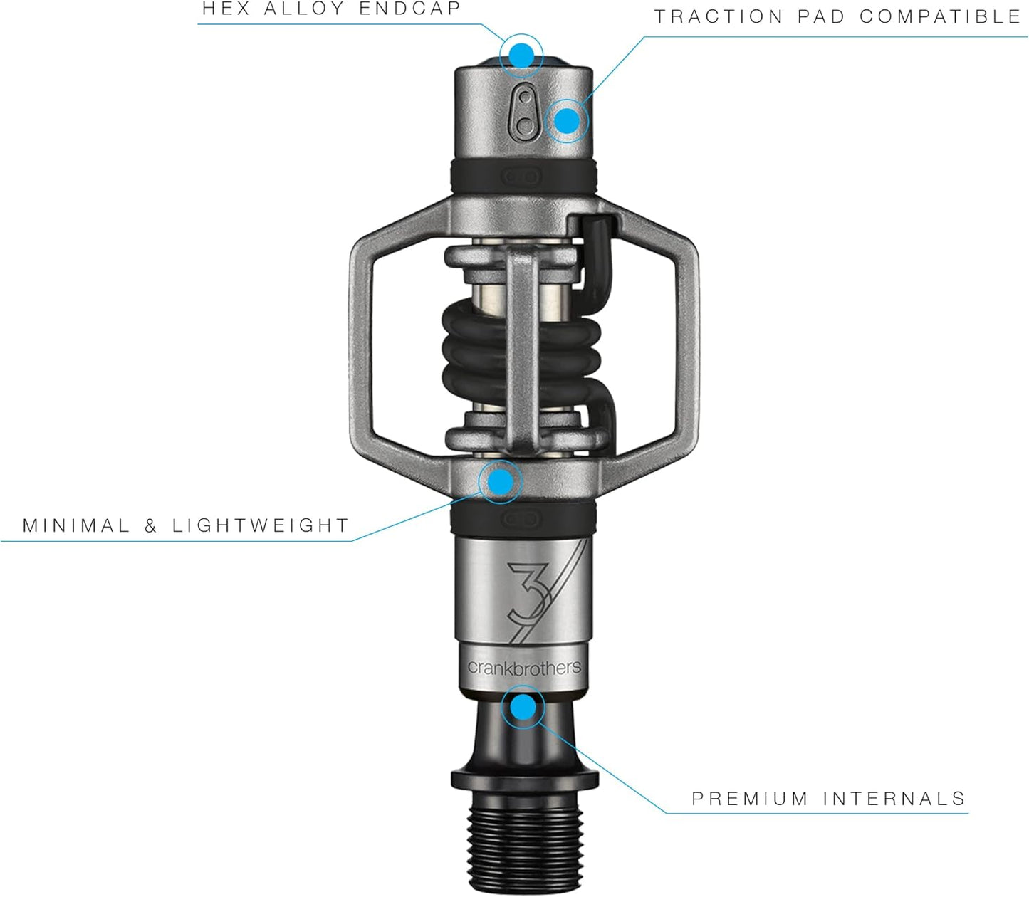 Crankbrothers Eggbeater MTB Clip-in Pedals - Minimal, Lightweight XC/Gravel Pedals