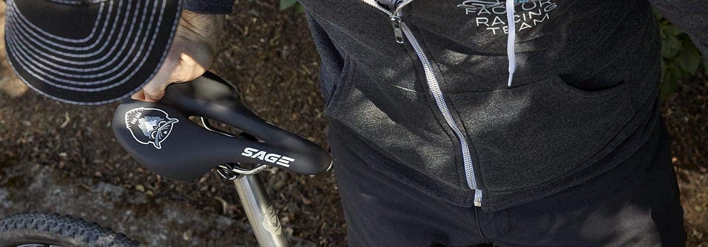 Sage Beccus Bike Saddle | Titanium Rails Bicycle Comfort Cushion Seat | Mountain Road Bikes Padded Cycling Seats | Men and Women Exercise Performance Cycle Accessories