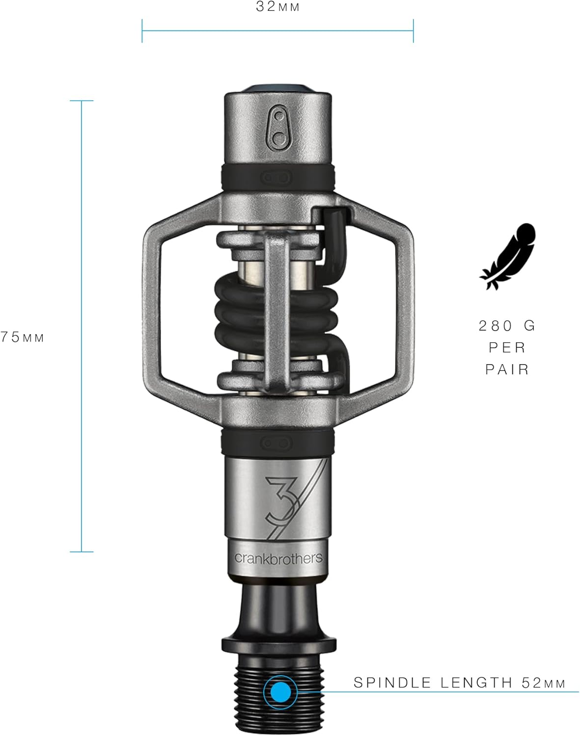 Crankbrothers Eggbeater MTB Clip-in Pedals - Minimal, Lightweight XC/Gravel Pedals