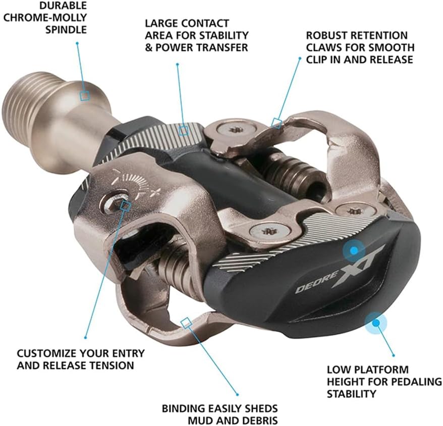 DEORE XT PD-M8100 Compatible with Shimano Self-Locking SPD Pedal Mountain Bike MTB Assembly for Racing Bicycle Parts