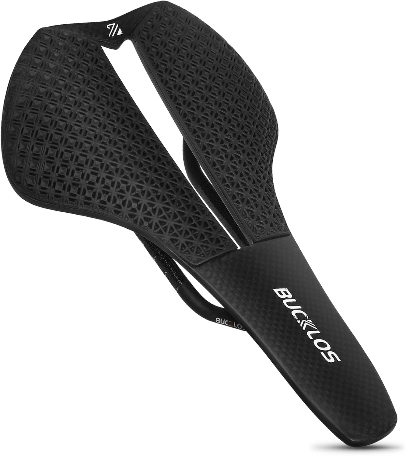 BUCKLOS 3D Printed Bike Saddle Road Bike Mountain Bike Seat Cushion,Full Carbon Fiber Mountain Bike Bicycle Saddle - Support Road MTB BMX and Gravel Bike
