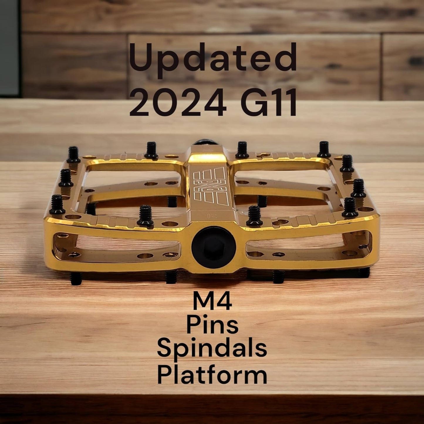 PDX G11 Mountain Bike Pedal MTB Pedal Large Concave Platform Machined Aluminum Polished Bicycle Non-Slip Pedals 9/16 Chromoly Spindle Smooth Ball Bearings