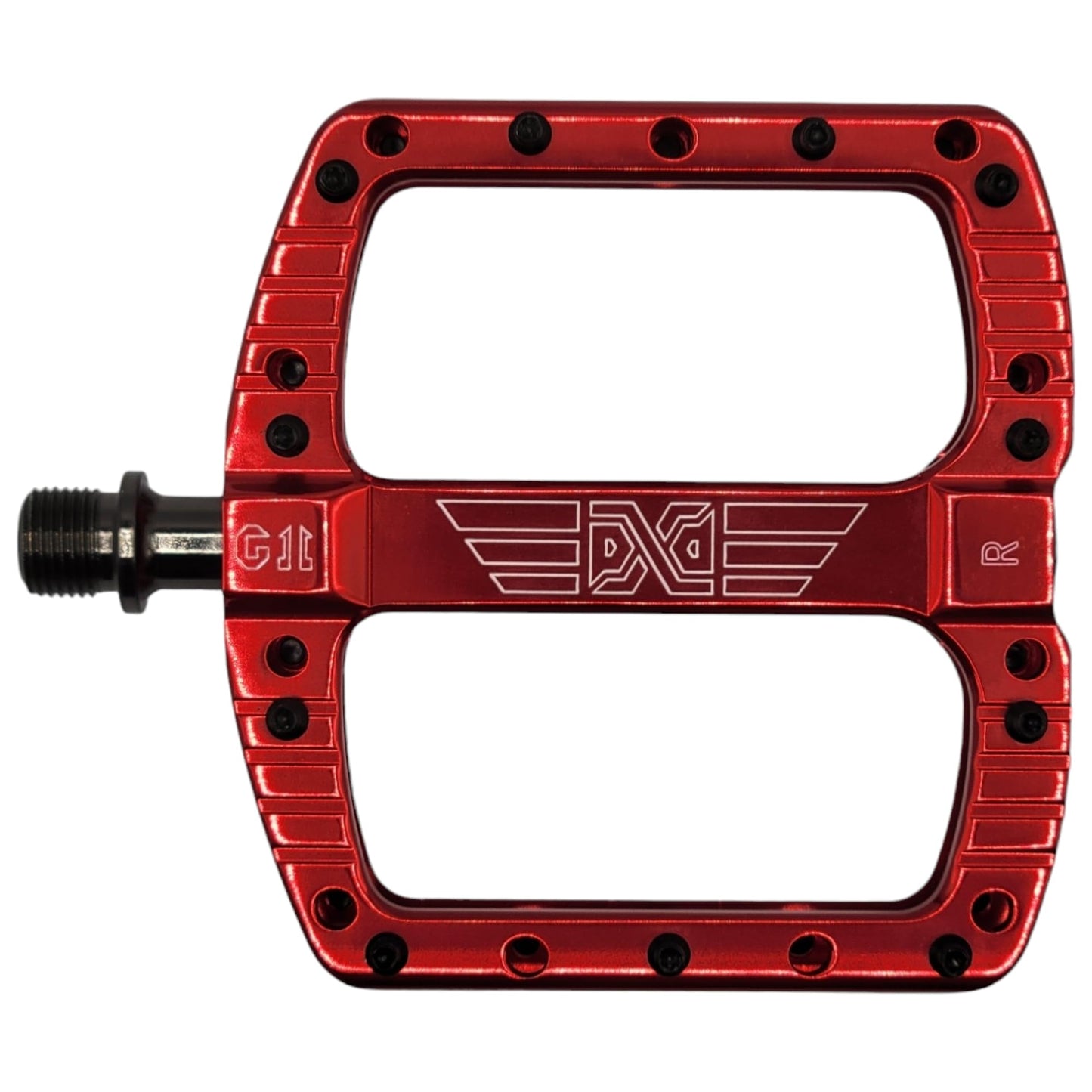 PDX G11 Mountain Bike Pedal MTB Pedal Large Concave Platform Machined Aluminum Polished Bicycle Non-Slip Pedals 9/16 Chromoly Spindle Smooth Ball Bearings