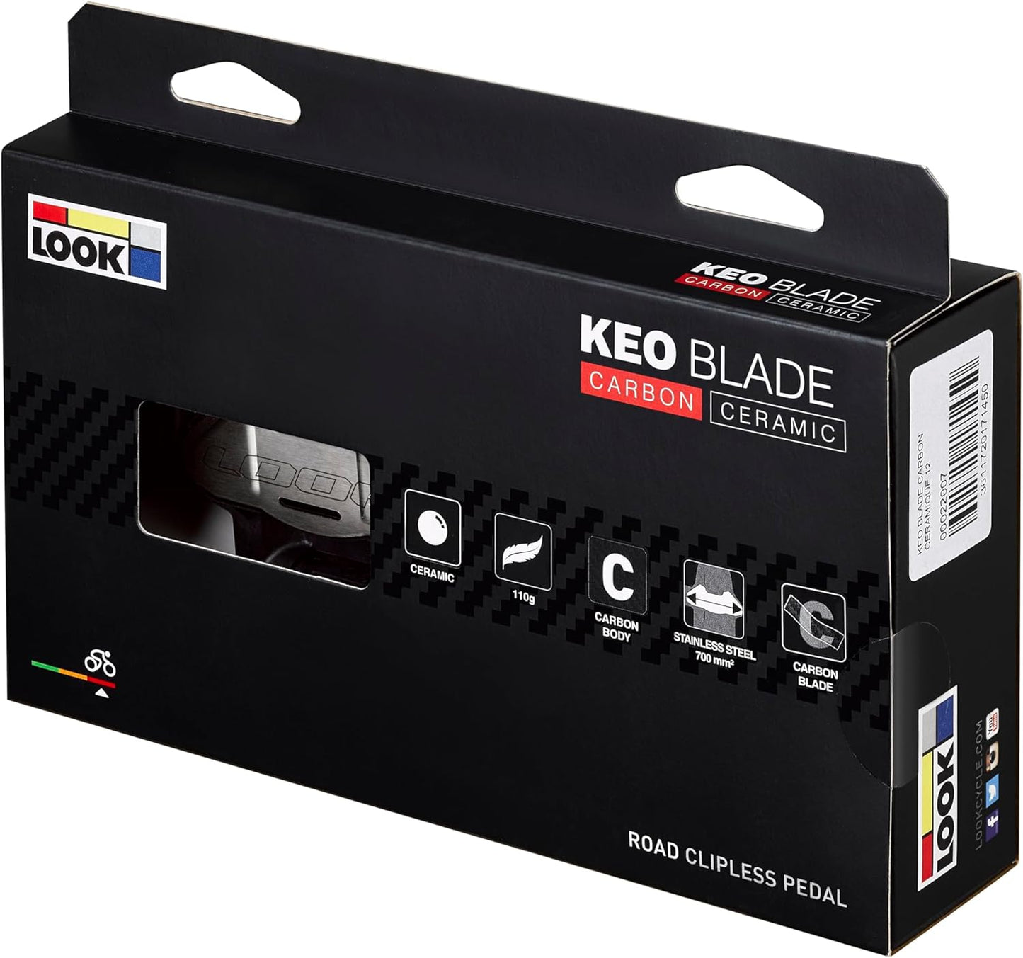 LOOK Cycle - Keo Blade Carbon Ceramic Bike Pedals - High Performance Aerodynamic Look Keo Pedals - Carbon Blades - Ceramic Bearings - Friction Reduction - Long Lifespan