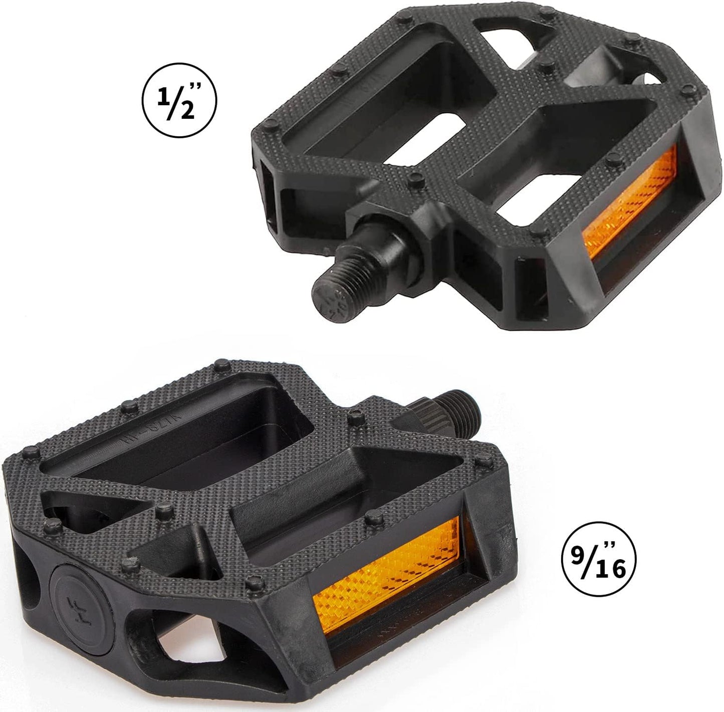 AVASTA Durable Bicycle Pedals,Two Thread Size(9/16”&1/2“)