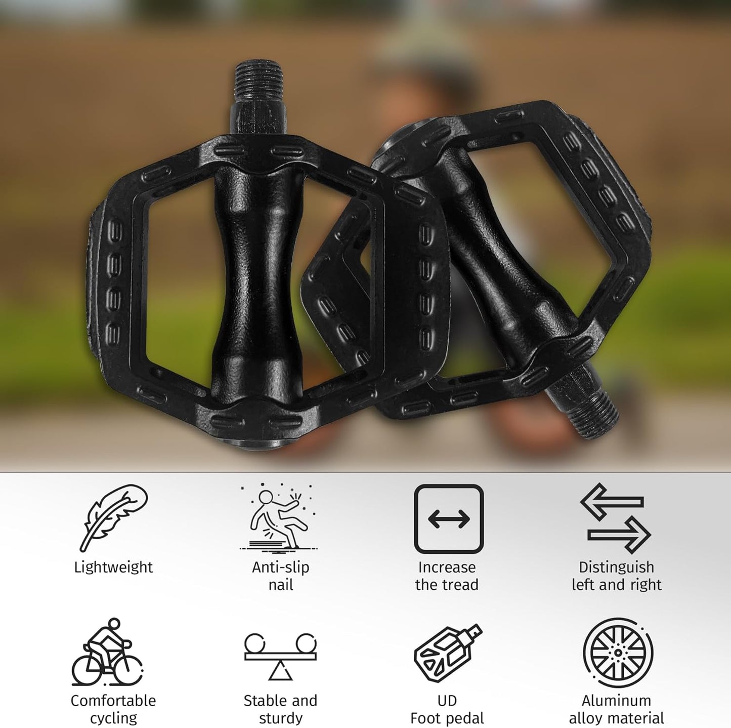 Aluminum Kids Bike Pedals 1/2 Inch for Kids Bikes12 14 16 18 20 Inch Toddler Bikes Upgraded Replacement Bicycle Pedals