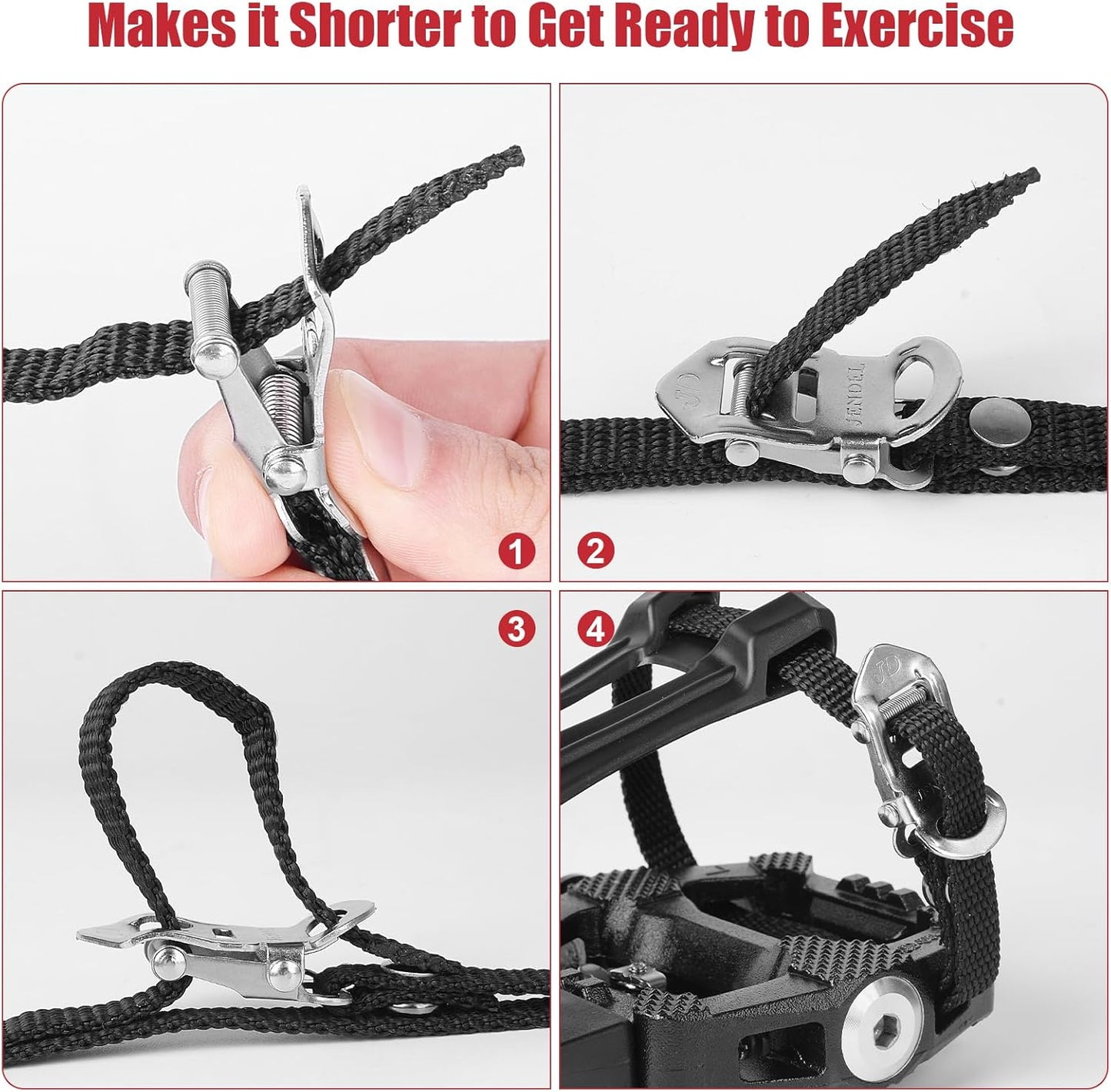 SPD Bike Pedals Delta Compatible 9/16'' with Toe Cages, Mountain Bike Peloton Pedals for Regular Shoes & Clipless Shoes, Bicycle Pedals Convert Look Delta Pedals to Dual Function Pedals