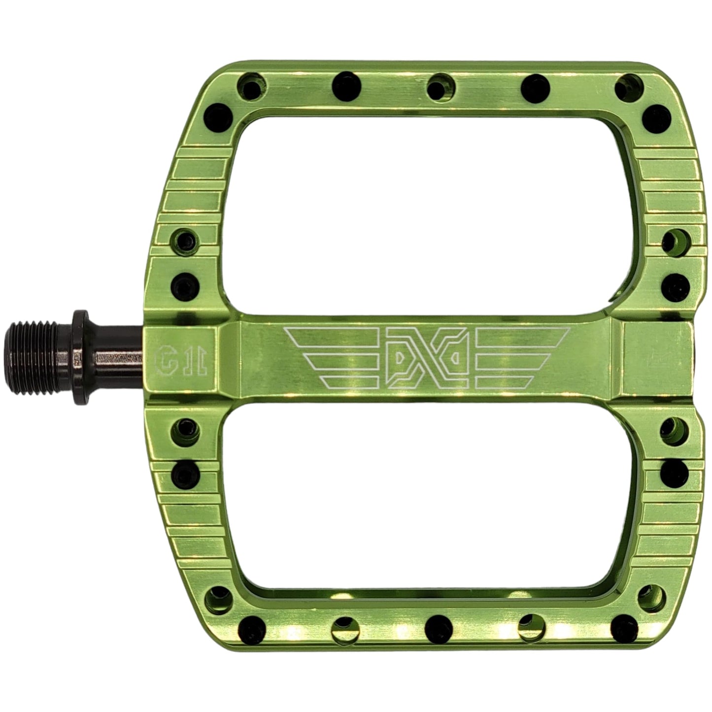 PDX G11 Mountain Bike Pedal MTB Pedal Large Concave Platform Machined Aluminum Polished Bicycle Non-Slip Pedals 9/16 Chromoly Spindle Smooth Ball Bearings