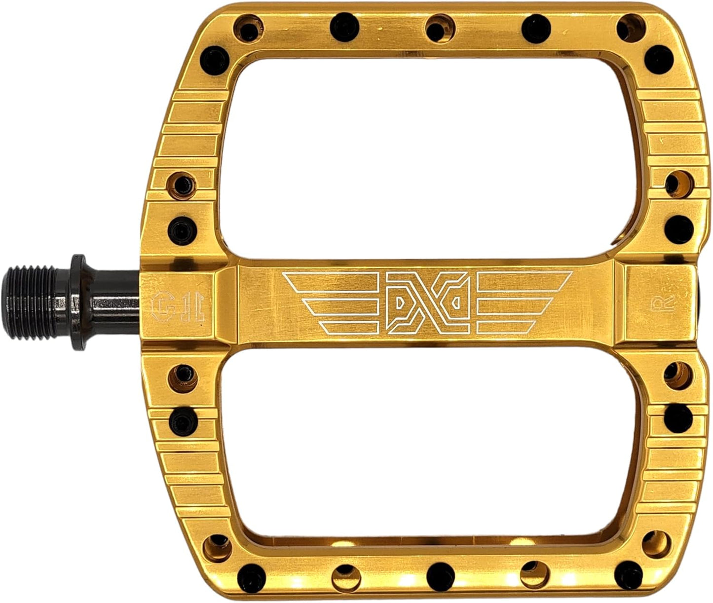 PDX G11 Mountain Bike Pedal MTB Pedal Large Concave Platform Machined Aluminum Polished Bicycle Non-Slip Pedals 9/16 Chromoly Spindle Smooth Ball Bearings