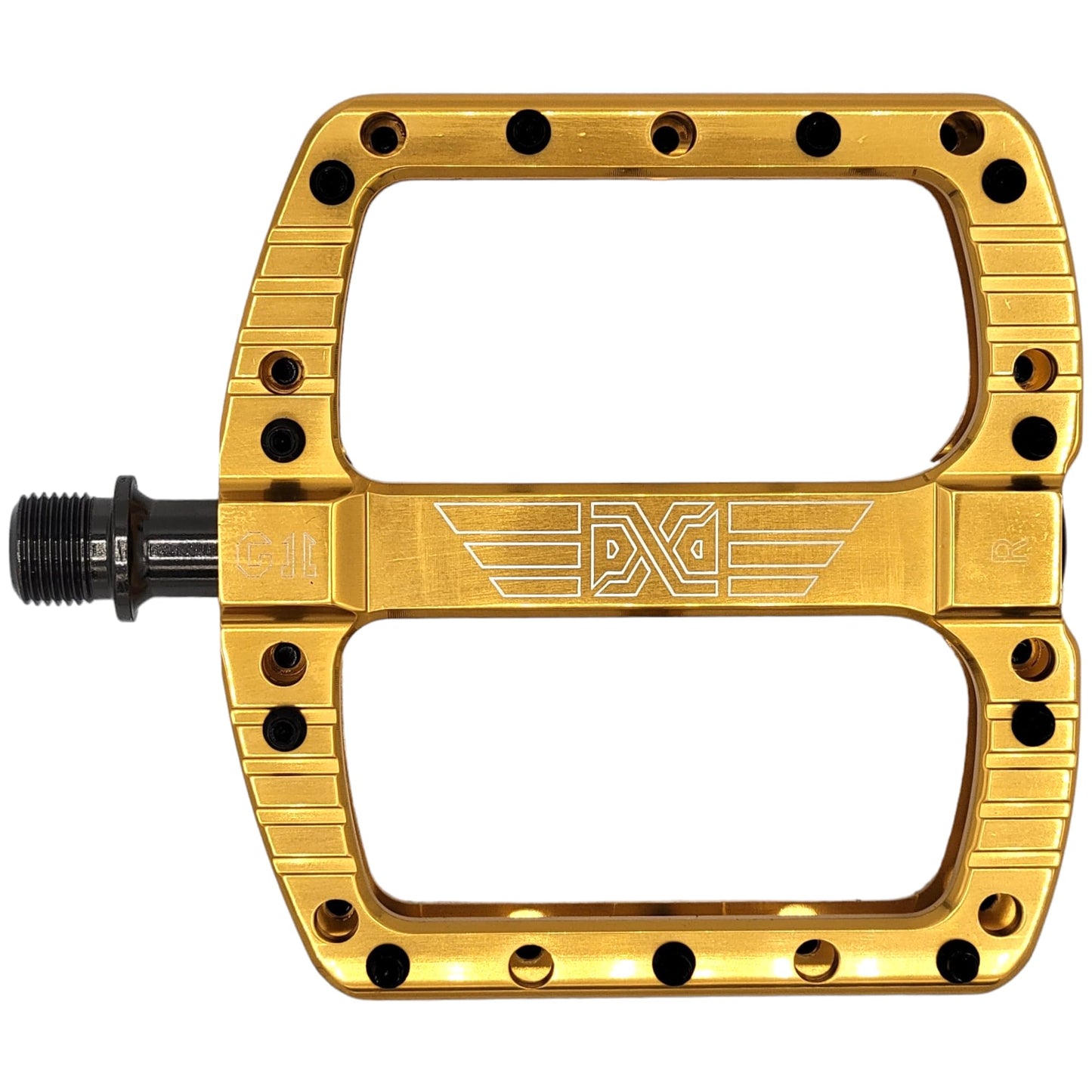 PDX G11 Mountain Bike Pedal MTB Pedal Large Concave Platform Machined Aluminum Polished Bicycle Non-Slip Pedals 9/16 Chromoly Spindle Smooth Ball Bearings