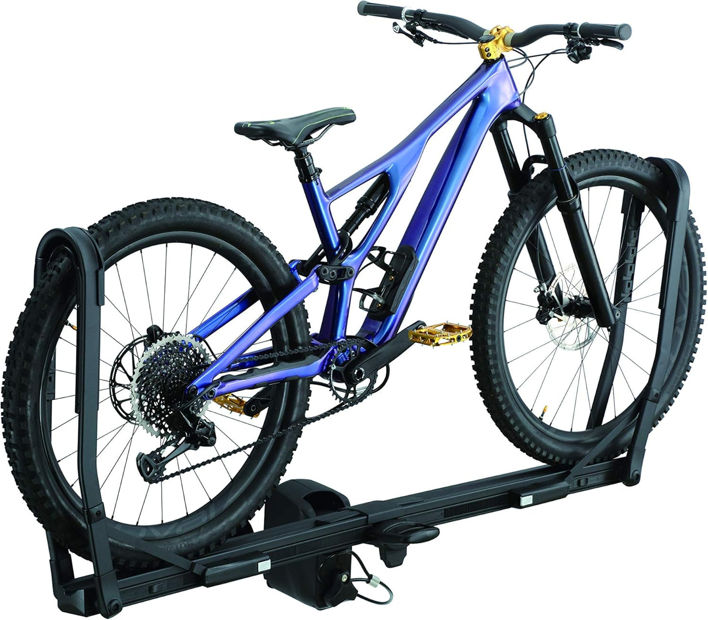 INNO INH110 Tire Hold Hitch Mount (1.25"/2") Platform Rack (1) Bike (E-Bike, Fat Tire, Full Suspension, Carbon Compatible)