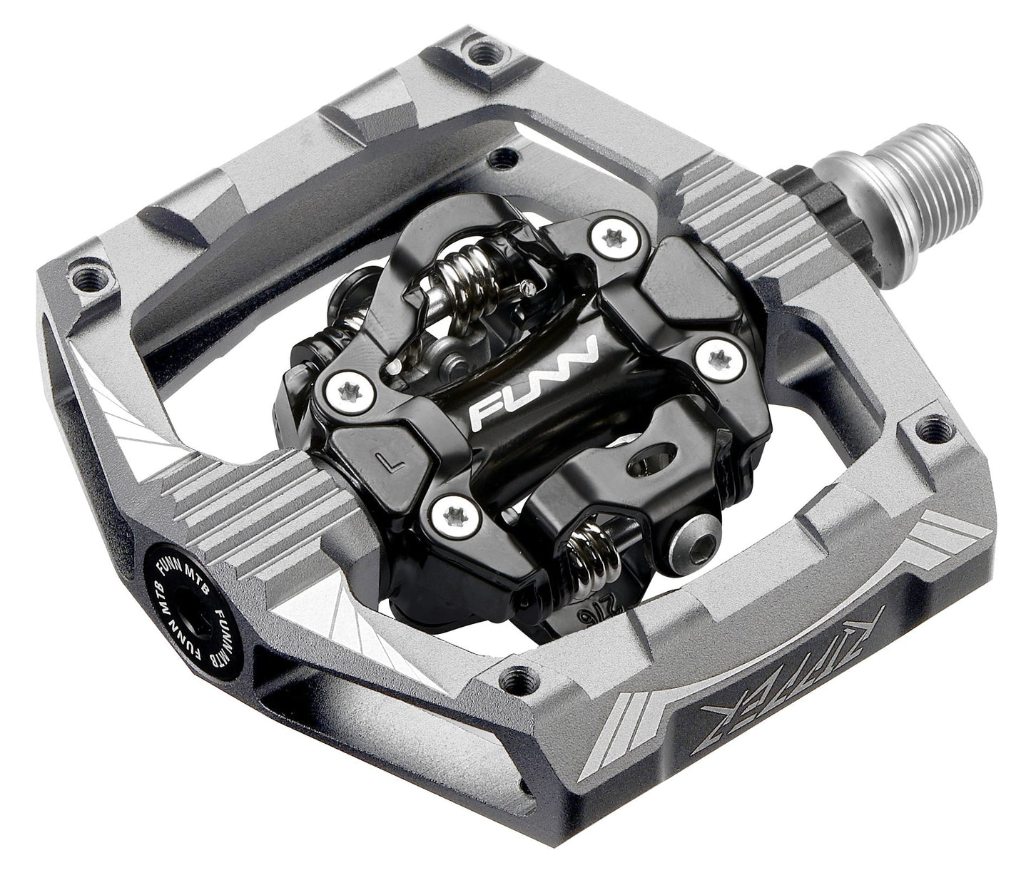 Funn Ripper Mountain Bike Clipless Pedals, Rocker Clip/Spring-Loaded Clip-in Mechanism, Compatible with SPD Cleats, 9/16" CrMo Axle Bicycle Pedals for MTB/Gravel Cycling