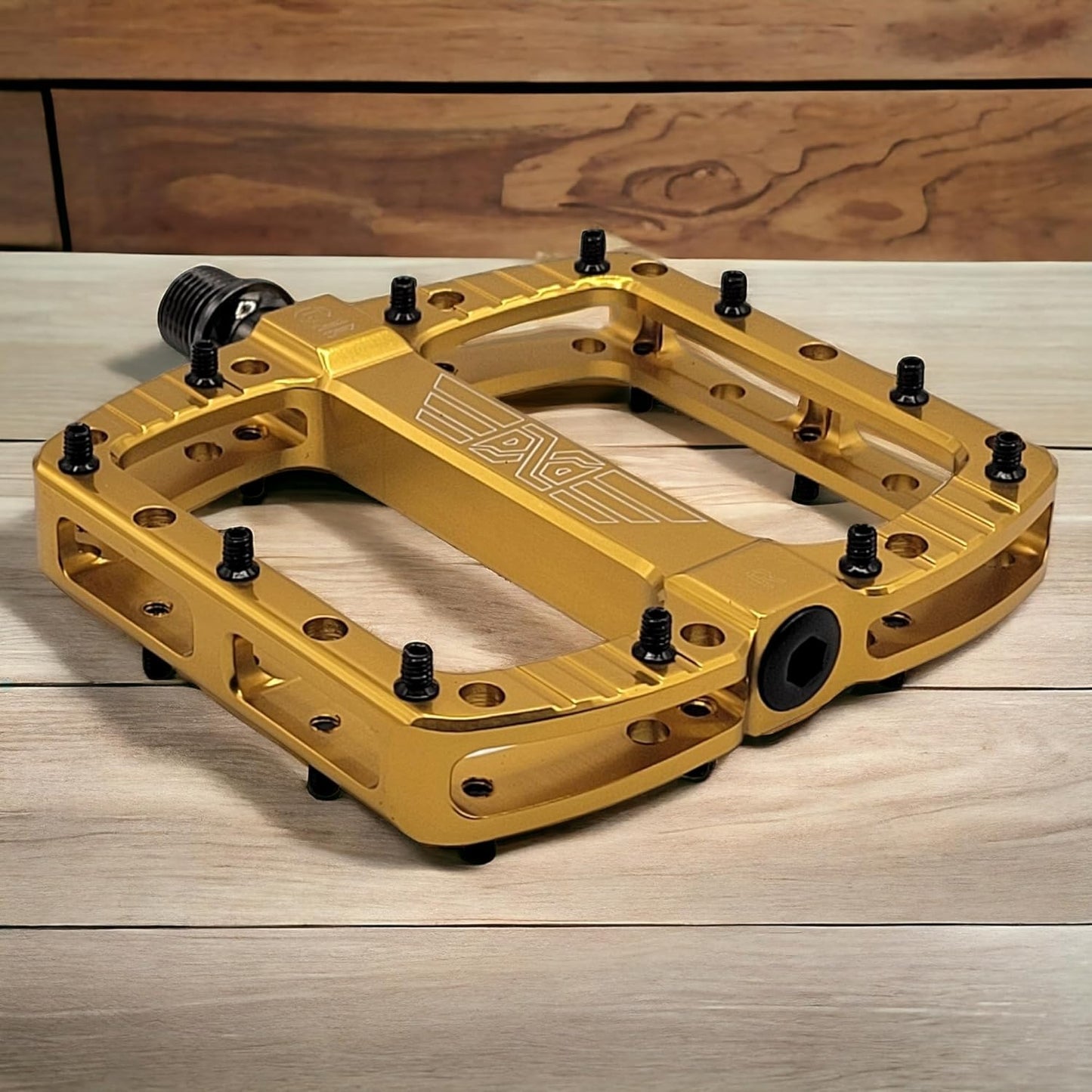 PDX G11 Mountain Bike Pedal MTB Pedal Large Concave Platform Machined Aluminum Polished Bicycle Non-Slip Pedals 9/16 Chromoly Spindle Smooth Ball Bearings