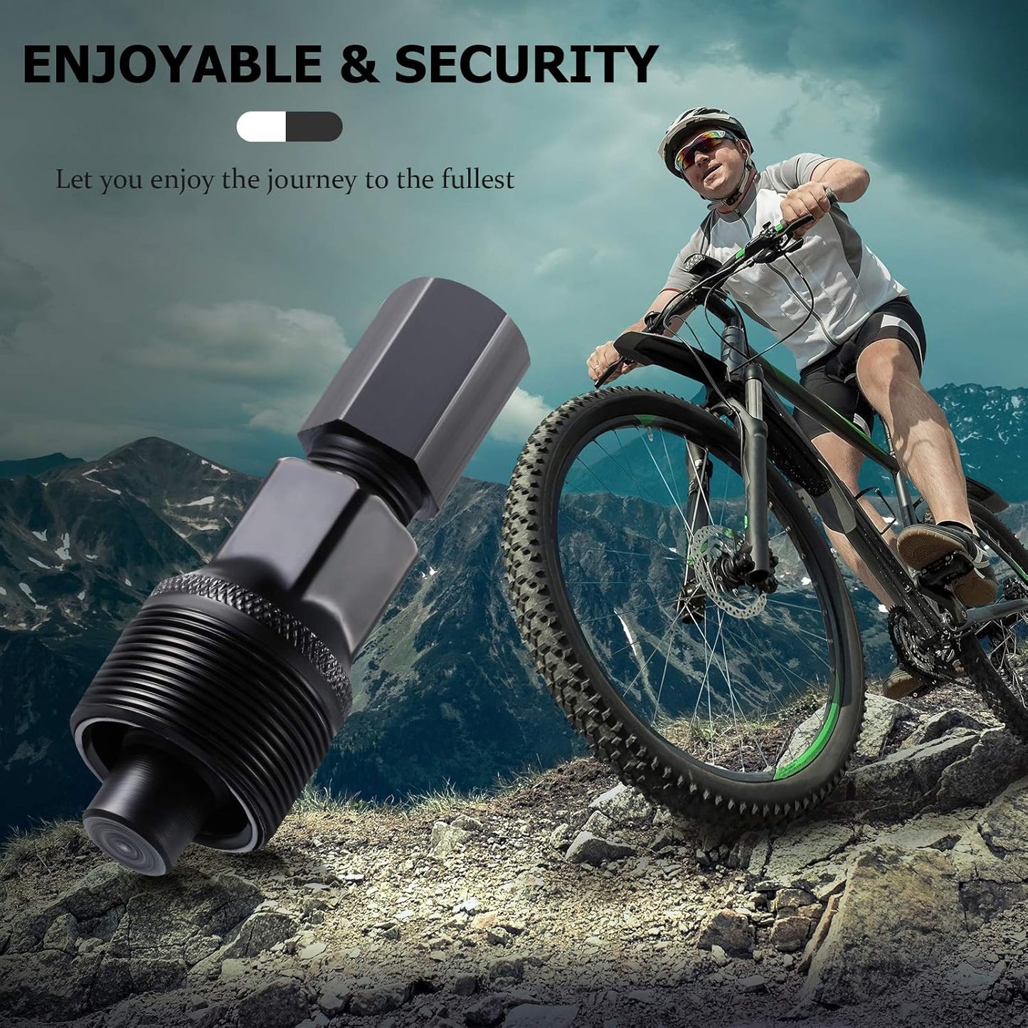 Skylety Crank Remover Bicycle Crank Puller Bike Crankset Crank Arm Puller Compact Crank Puller Cycling Power Pull Crank Pulley Tool Repair Maintenance Remover for Bikes, Black