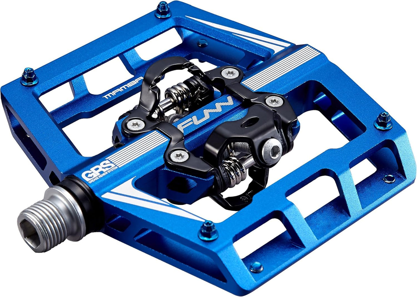 Funn Mamba Mountain Bike Clipless Pedals, Double Sided Clip Wide Platform MTB Pedals, Compatible with SPD Cleats, 9/16-Inch CrMo Axle Bicycle Pedals for MTB/BMX/Gravel Cycling