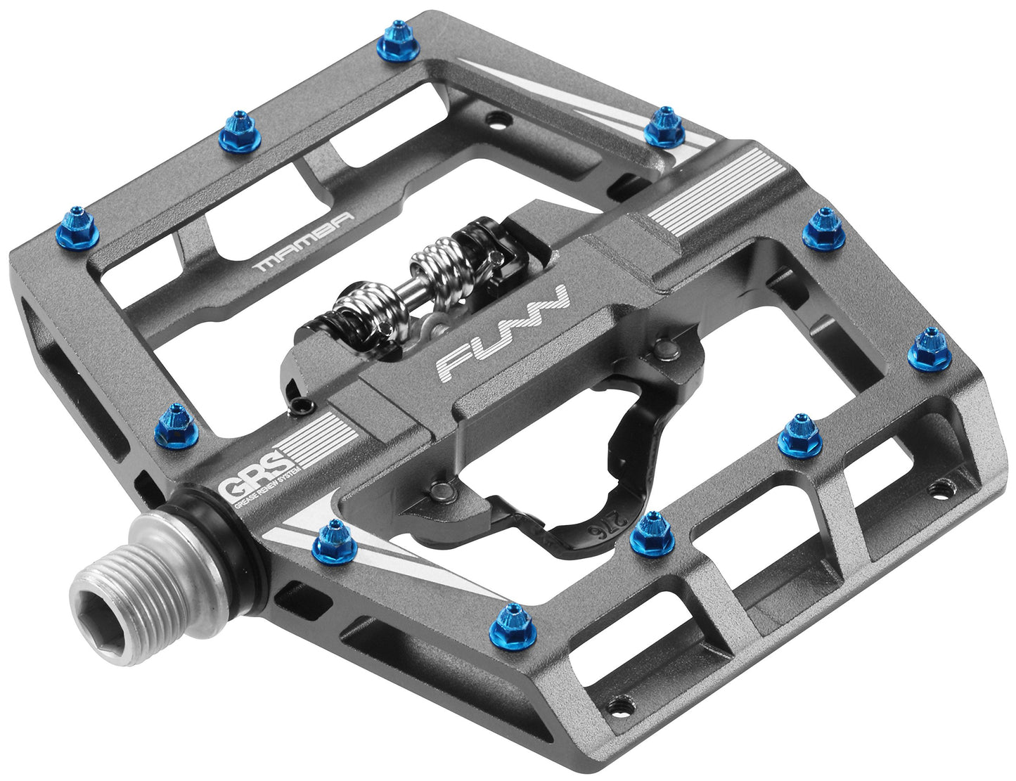 Funn Mamba MTB Clipless Pedals, Single Sided Clip Mountain Bike Pedals, Compatible with SPD Cleats, 9/16-Inch CrMo Axle Bicycle Pedals for MTB/BMX/Gravel Cycling
