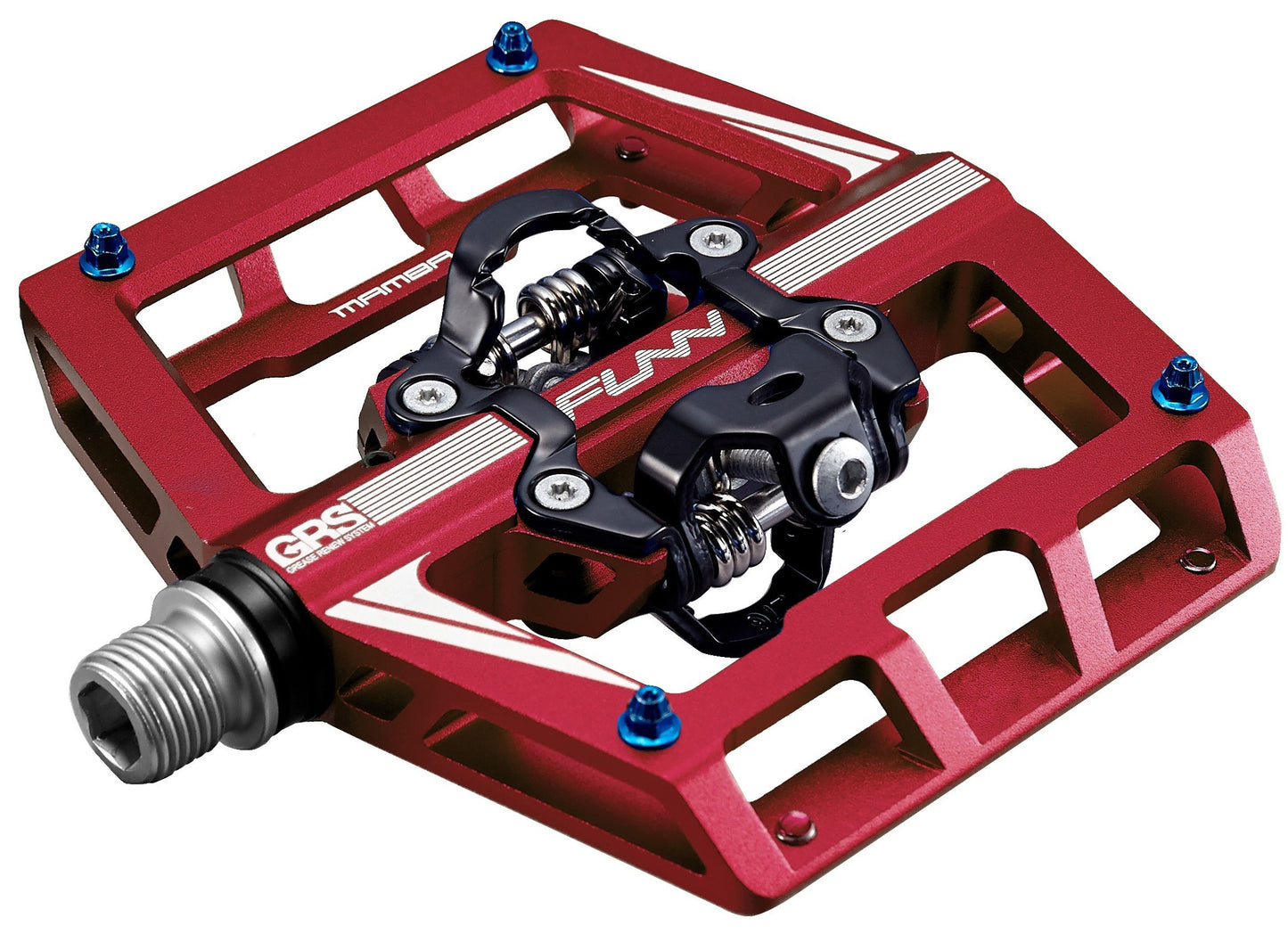 Funn Mamba Mountain Bike Clipless Pedals, Double Sided Clip Wide Platform MTB Pedals, Compatible with SPD Cleats, 9/16-Inch CrMo Axle Bicycle Pedals for MTB/BMX/Gravel Cycling