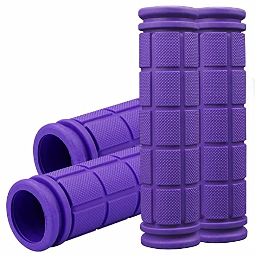 4Pcs Bike Handle Grips, Kids Non-Slip-Rubber Bicycle Handlebar Grips, Specialized Replacement Bike Grips, for Beach Cruiser Razor Scooter Foldable Mountain Bicycle Tricycle BMX MTB