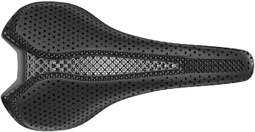 Bike Seat, 3D Printed Bike Saddle | Comfortable Bike Seat Cushion for Men and Women| Lightweight Carbon Fiber Bicycle Seat, Shock Absorbing and Breathable | Ideal for Road and Mountain Bikes