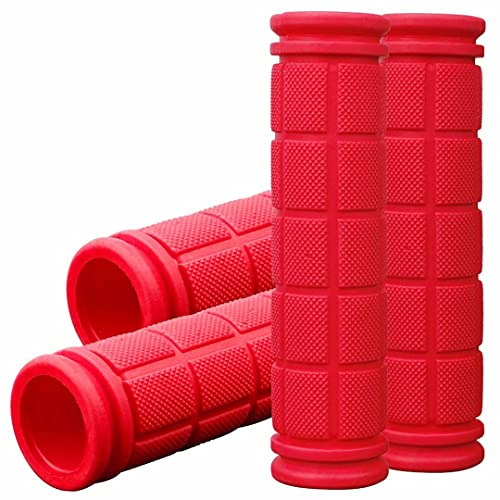 4Pcs Bike Handle Grips, Kids Non-Slip-Rubber Bicycle Handlebar Grips, Specialized Replacement Bike Grips, for Beach Cruiser Razor Scooter Foldable Mountain Bicycle Tricycle BMX MTB