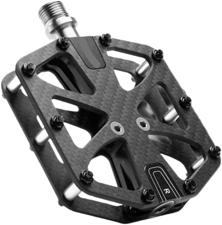 Ultra-Light Carbon Fiber Pattern Pedals 3-Bearing Bike Pedals Labor Saving Road Mountain Bike Pedal