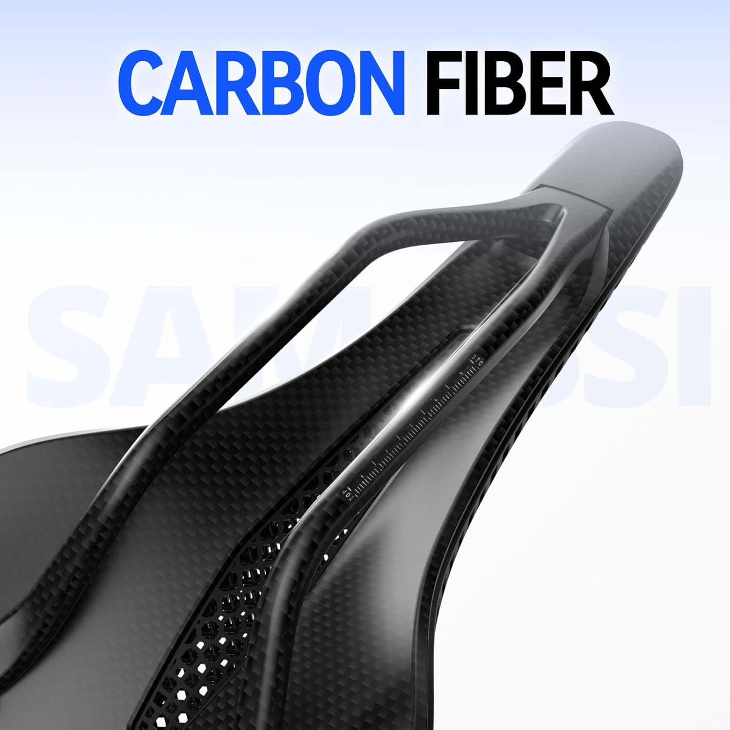 Bike Seat, 3D Printed Bike Saddle | Comfortable Bike Seat Cushion for Men and Women| Lightweight Carbon Fiber Bicycle Seat, Shock Absorbing and Breathable | Ideal for Road and Mountain Bikes