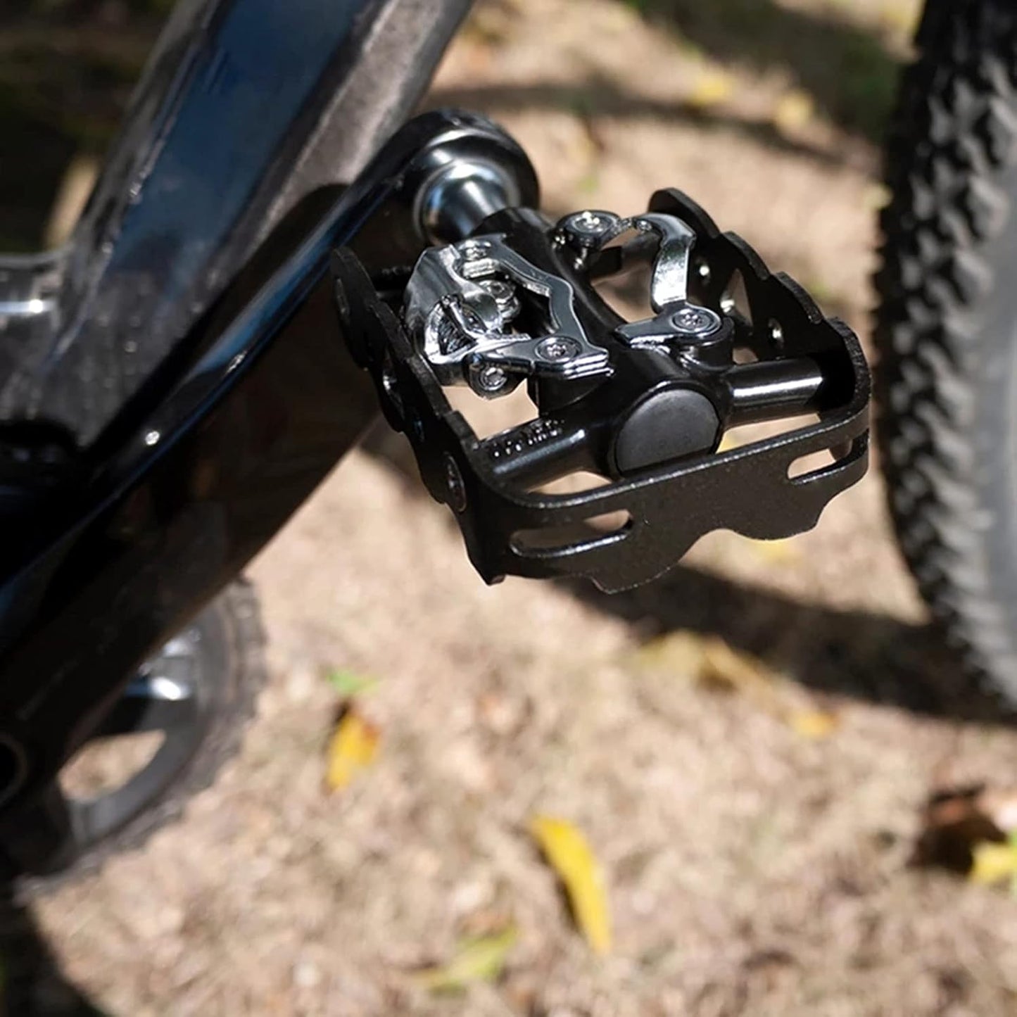 Bike Pedals,Bicycle Pedal, Mountain Double-Side Self Locking Cycling Bike Pedal with Structure Anti-Slip