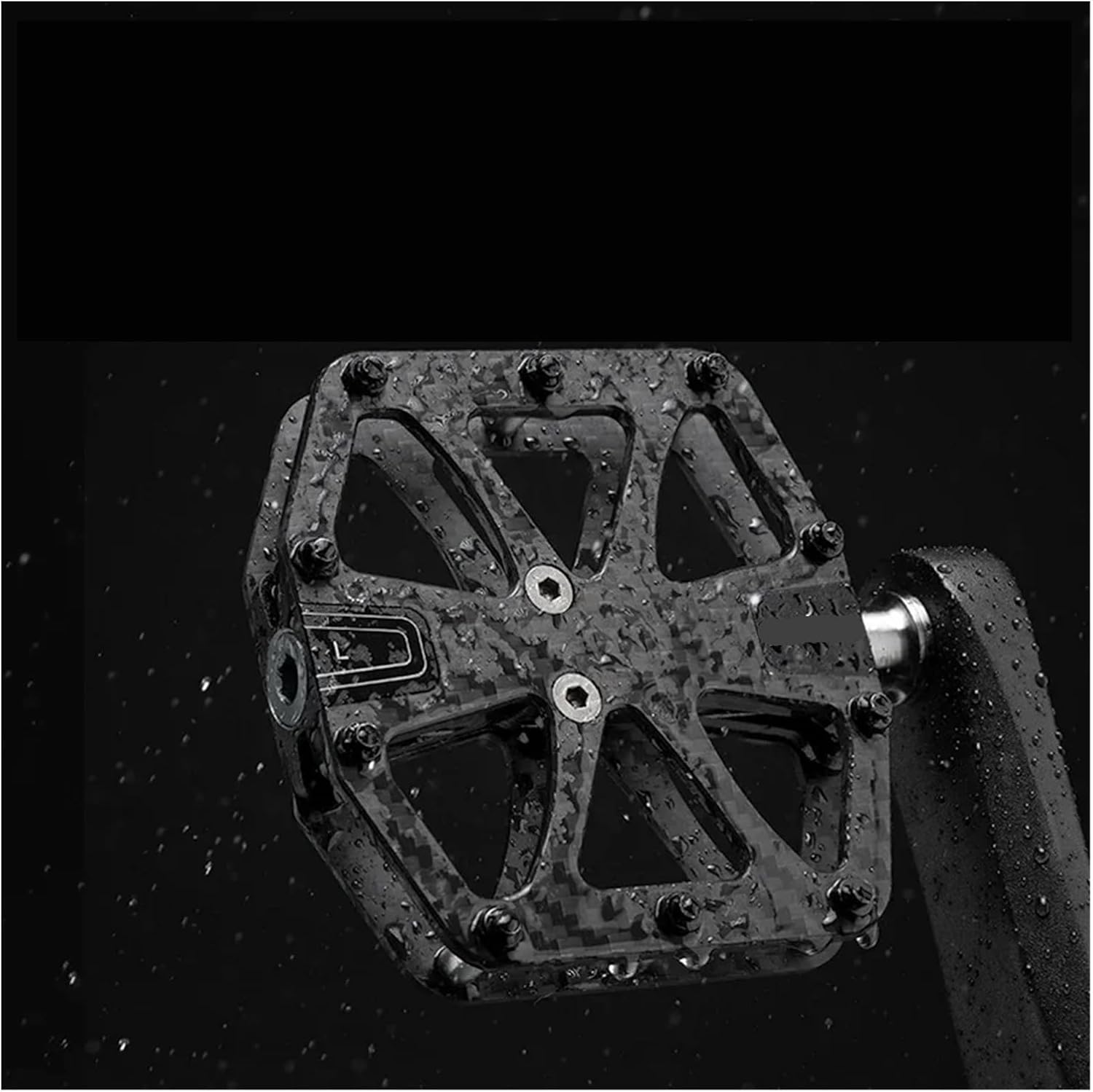 Ultra-Light Carbon Fiber Pattern Pedals 3-Bearing Bike Pedals Labor Saving Road Mountain Bike Pedal