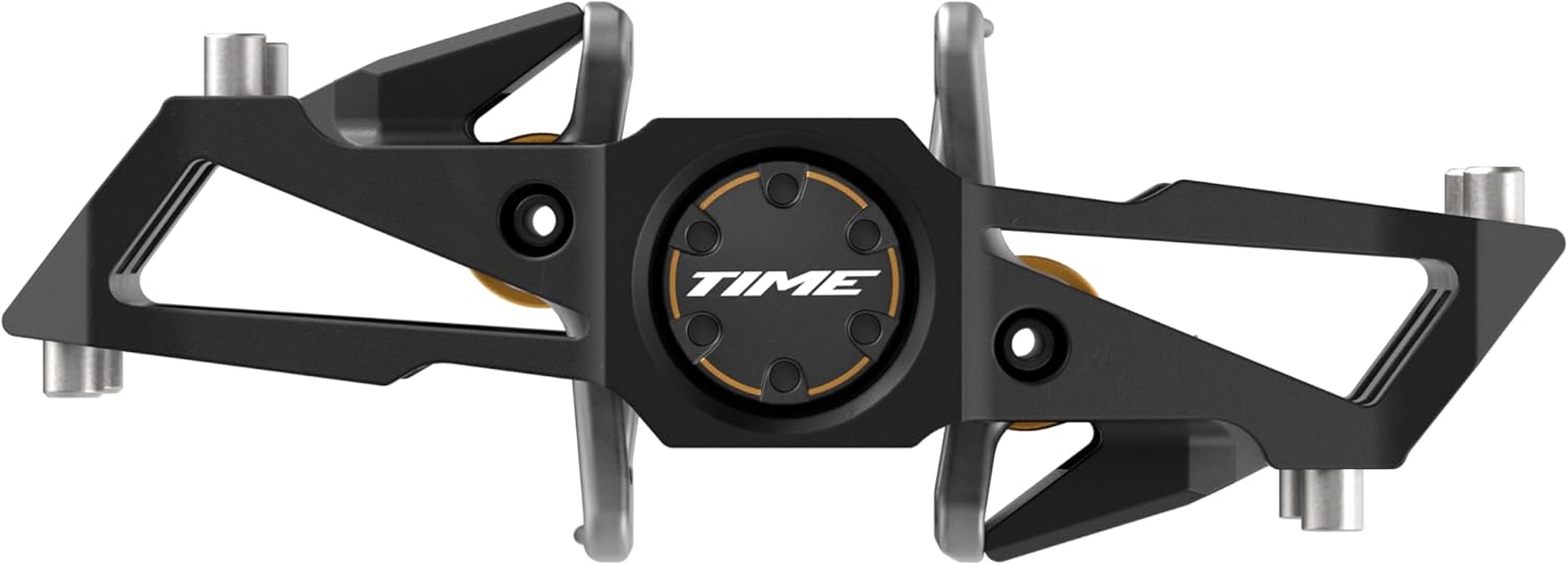 Time Sport Pedals Speciale 12 Large - Aluminum Body, Titanium Spindle, ATAC Standard Cleats Included - Black Gold B1