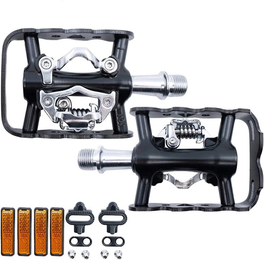 Bike Pedals,Bicycle Pedal, Mountain Double-Side Self Locking Cycling Bike Pedal with Structure Anti-Slip