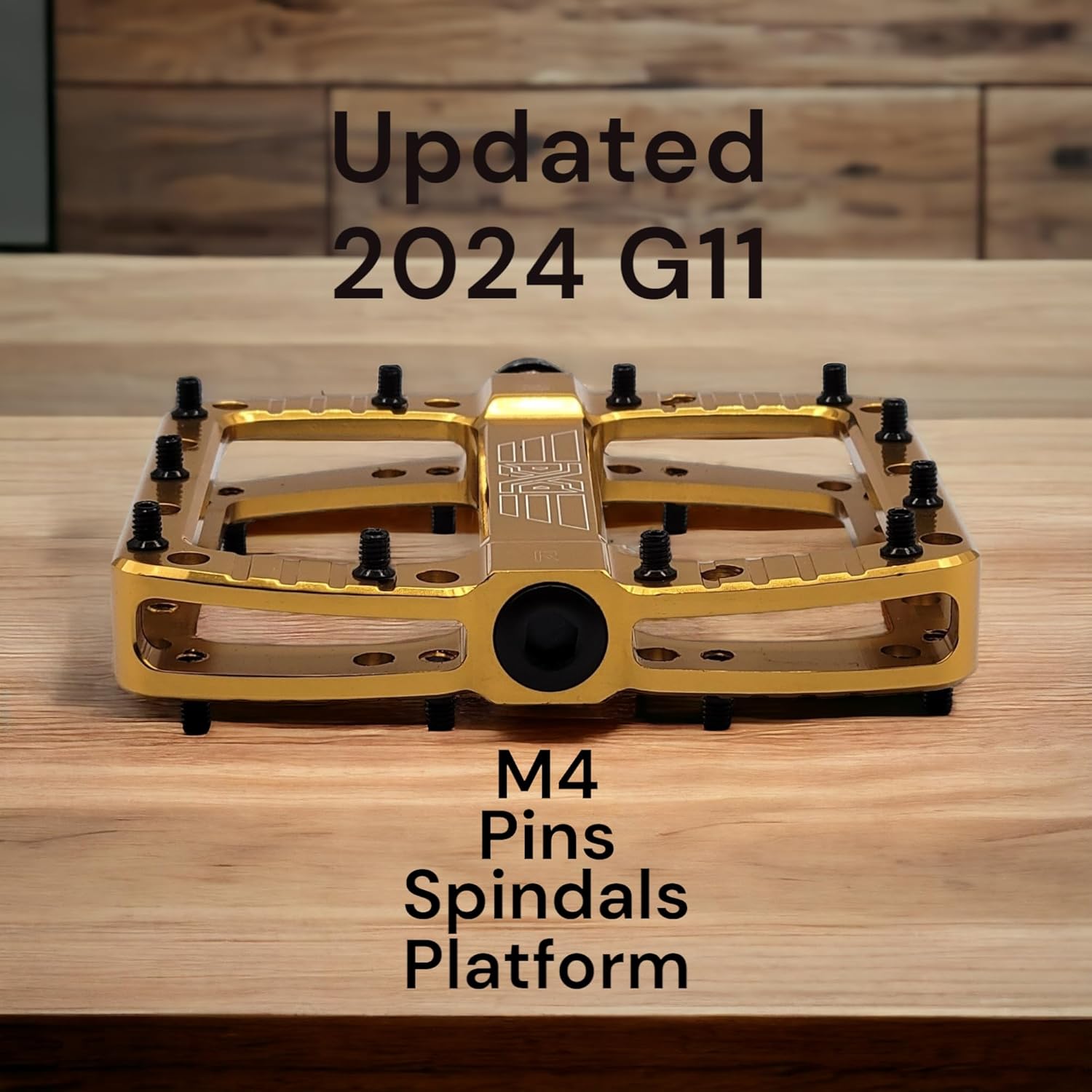PDX G11 Mountain Bike Pedal MTB Pedal Large Concave Platform Machined Aluminum Polished Bicycle Non-Slip Pedals 9/16 Chromoly Spindle Smooth Ball Bearings