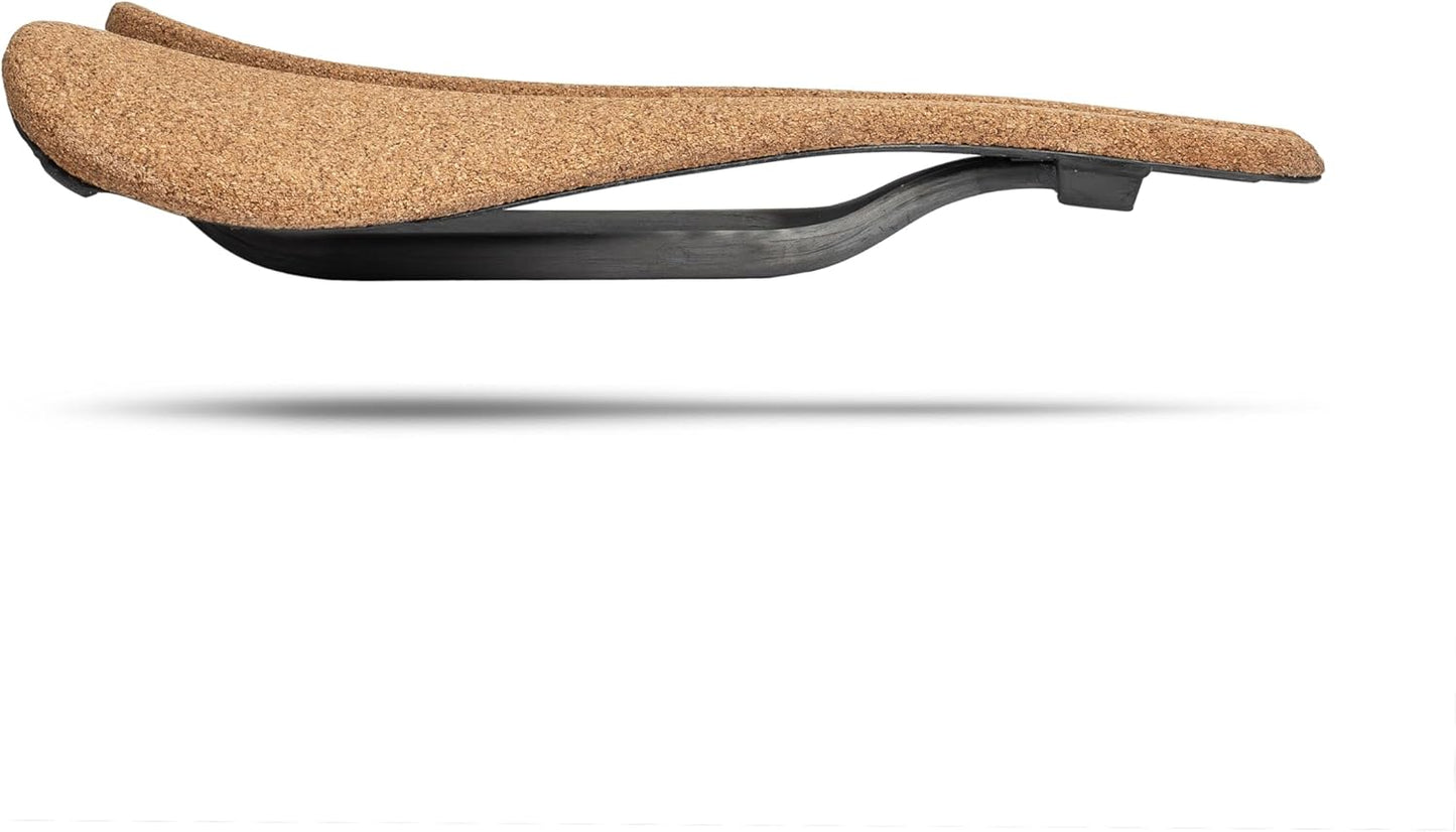 Bjorn Cycles 3D Printed Carbon Fiber Bike Saddle with Cork pad Probka Bicycle Seat