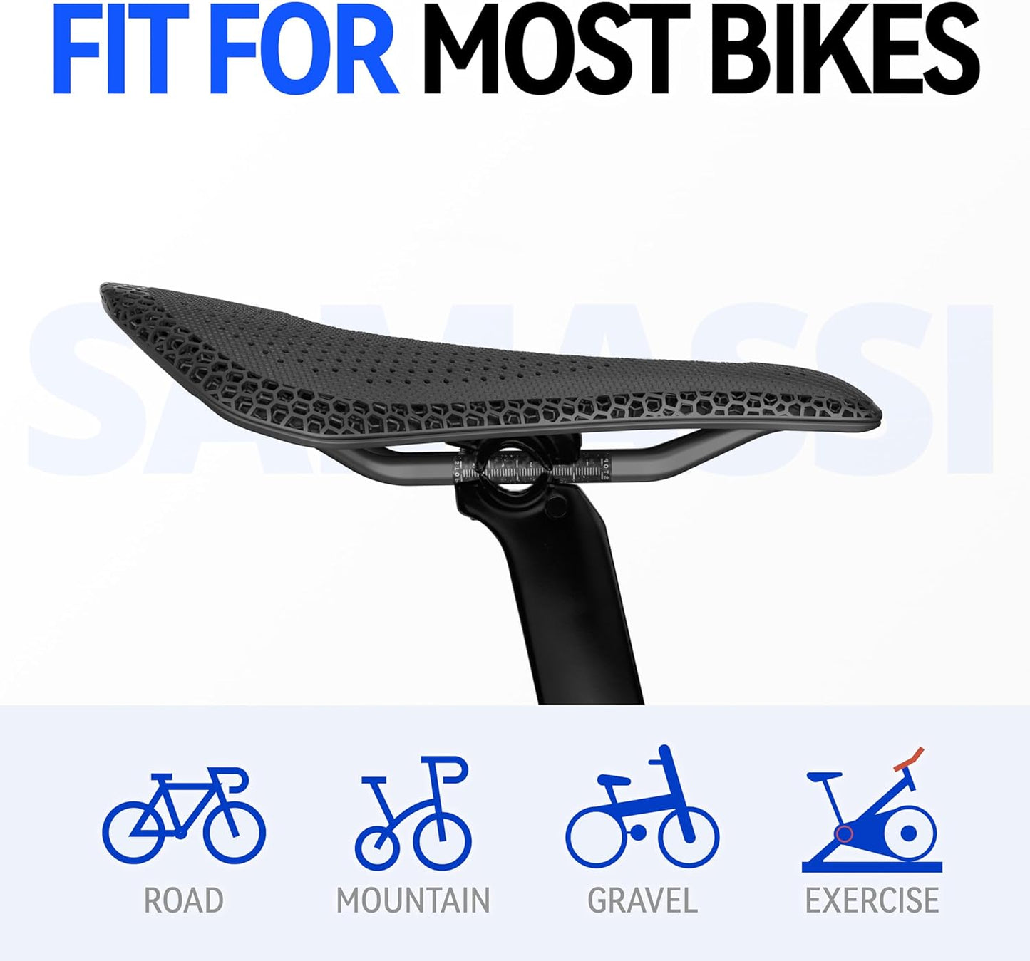 3D Printed Saddle - Ultralight Full Carbon Bike Seat for Road, MTB, and Gravel Bikes, Breathable Bicycle Saddle for Men and Women - Comfort Designed for Cycling Enthusiasts