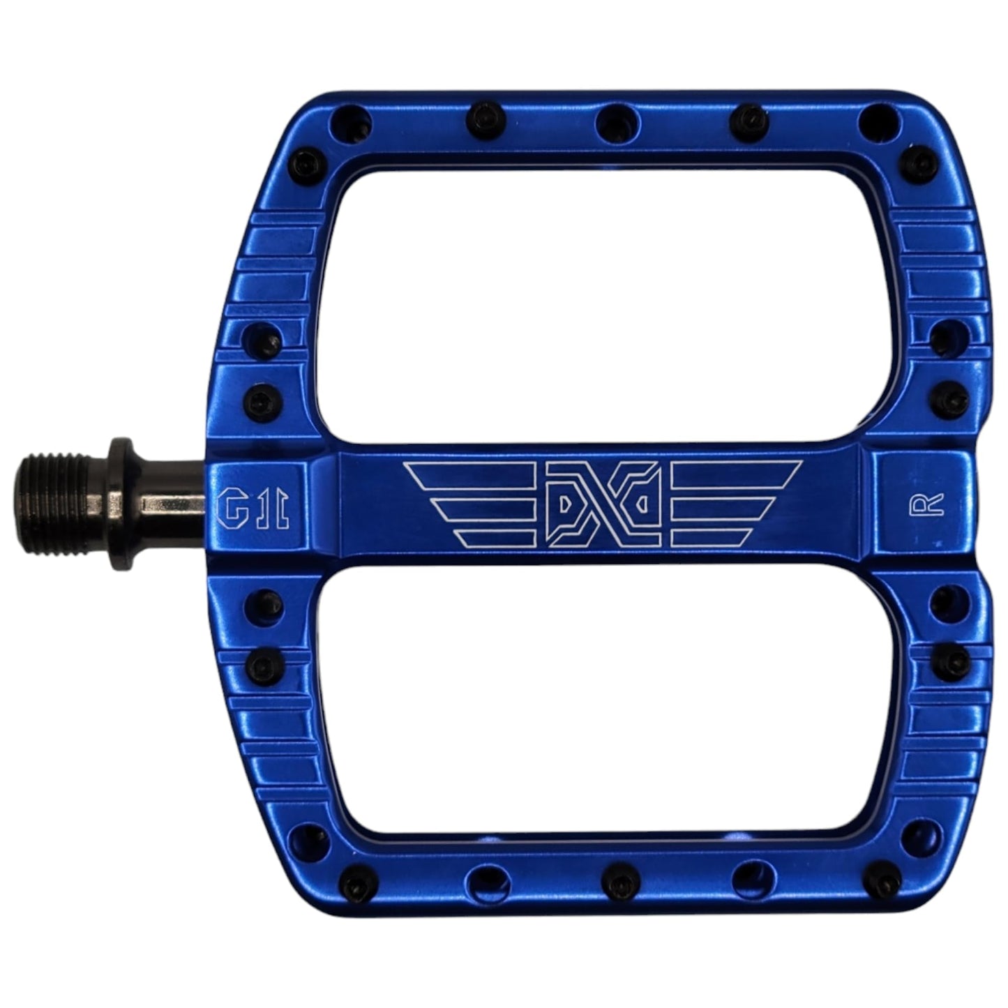 PDX G11 Mountain Bike Pedal MTB Pedal Large Concave Platform Machined Aluminum Polished Bicycle Non-Slip Pedals 9/16 Chromoly Spindle Smooth Ball Bearings