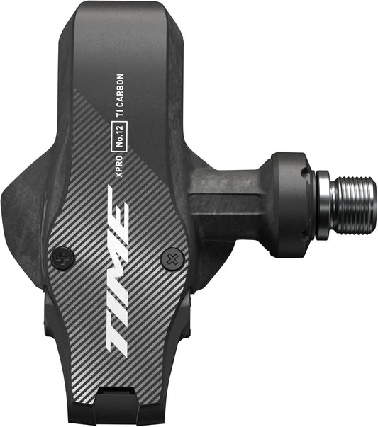 Time XPRO 12 Q-Factor 57 Carbon Pedals with Titanium Spindle and ICLIC Free Cleats - Carbon Silver B1