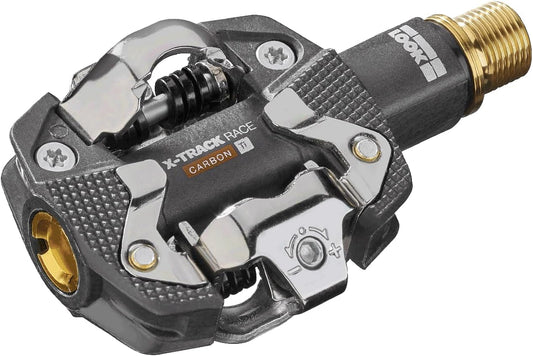 LOOK Cycle - X-Track Race Carbon Ti MTB Bike Pedals - Standard SPD Mechanism Compatible - Carbon Body, Titanium Axle - Clipless Pedal - Large Platform - Extremely Reliable Ultralight Clip in Pedals