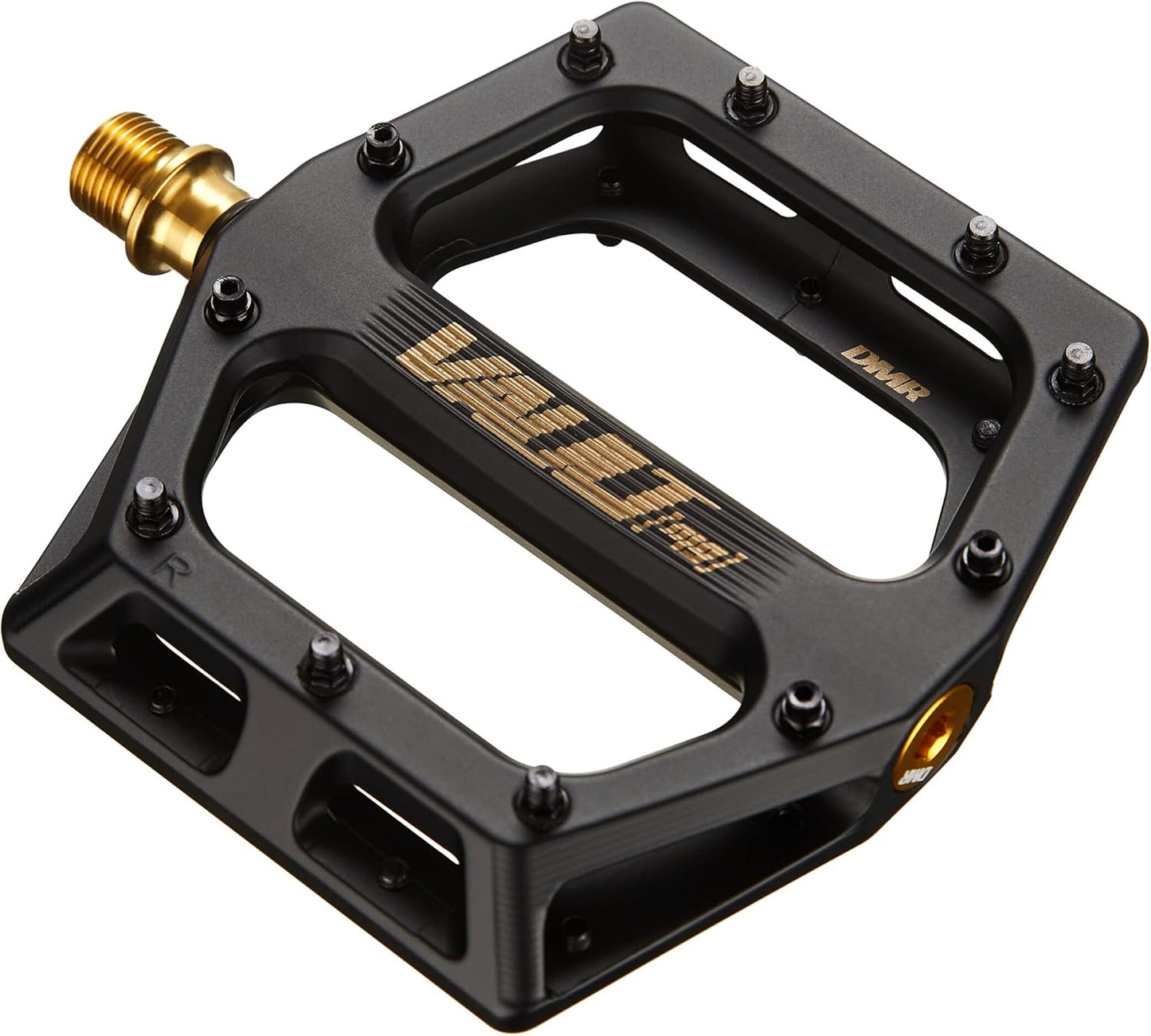 DMR Vault Mag Silver Titanium Pedals 9/16 Inch - Black/Gold Vault-MAG-C-SL-K