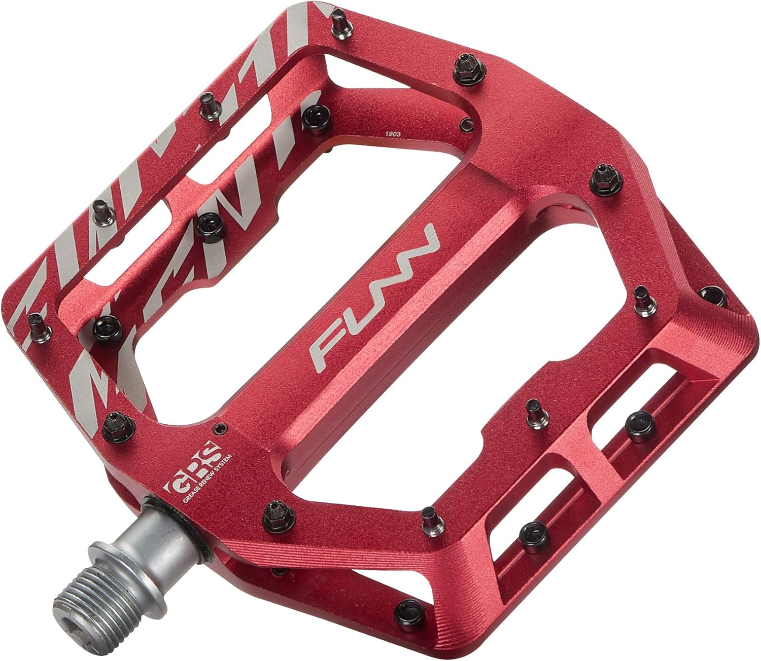 Funn Funndamental Flat Pedals - Wide Platform Bicycle Pedals for BMX/MTB Mountain Bike, Adjustable Grip for Outstanding Stability, 9/16-inch CrMo Axle