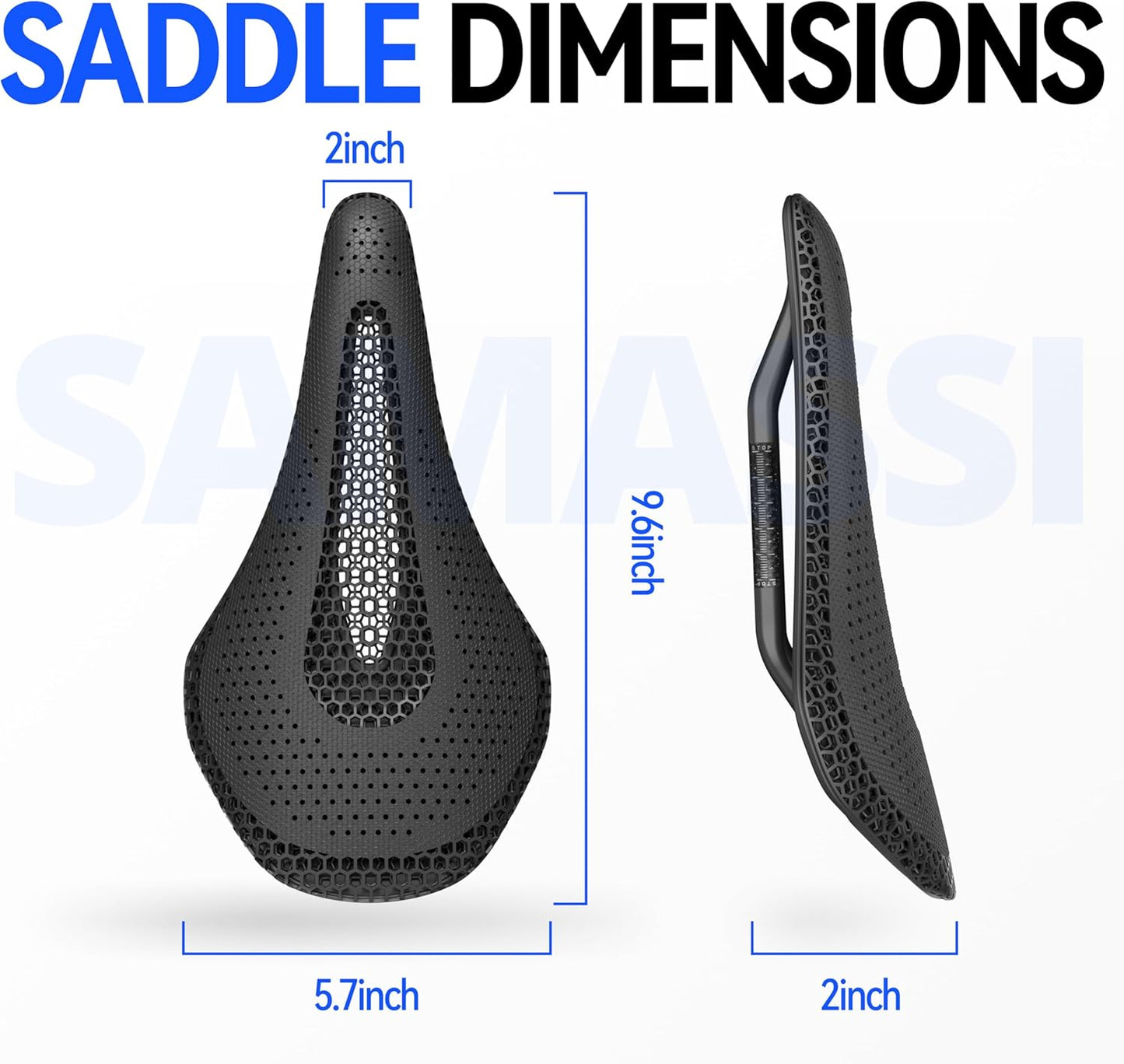 3D Printed Saddle - Ultralight Full Carbon Bike Seat for Road, MTB, and Gravel Bikes, Breathable Bicycle Saddle for Men and Women - Comfort Designed for Cycling Enthusiasts