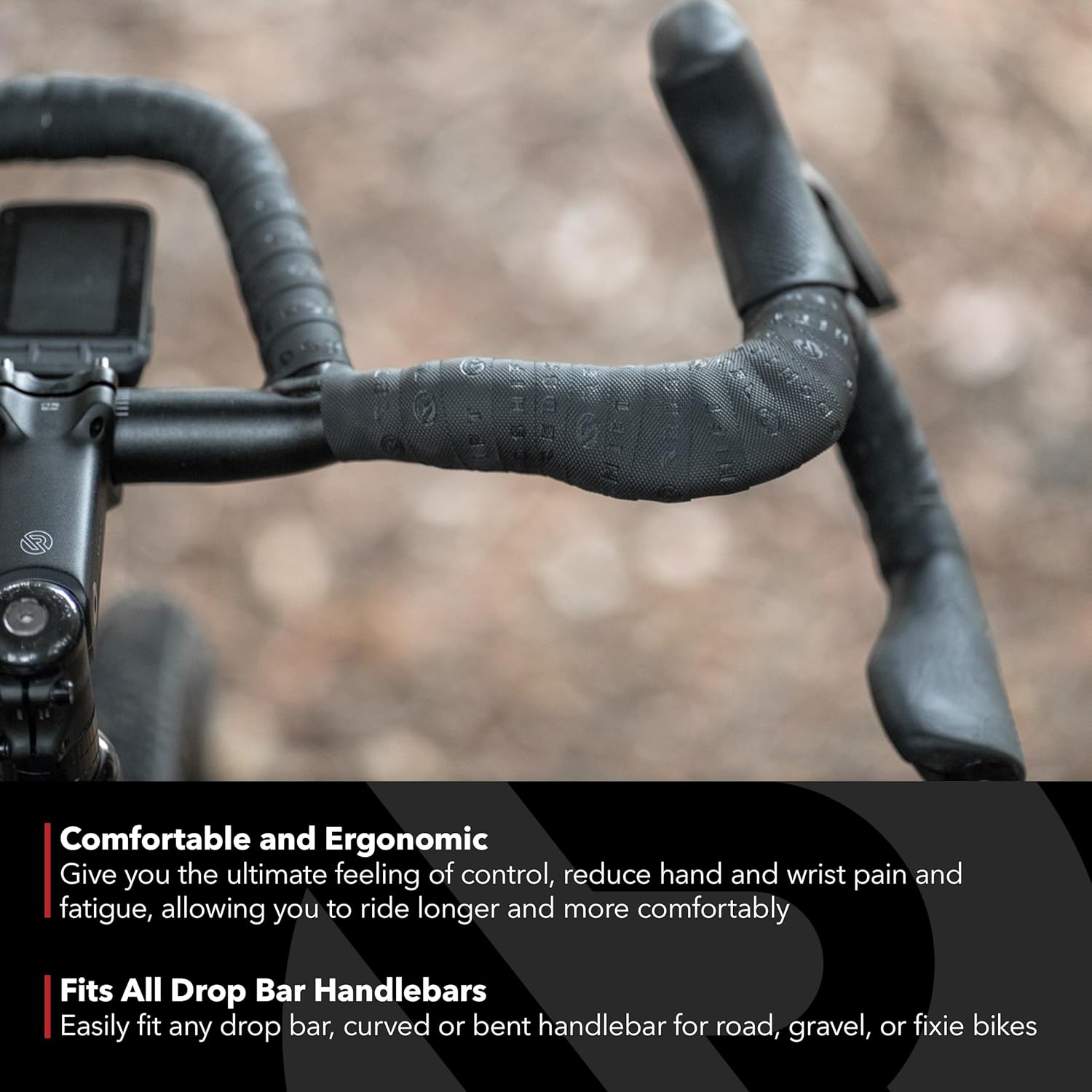 REDSHIFT Cruise Control Drop Bar Grips for Road Bike Handlebars, fits All Drop Bar Handlebars for Road, Gravel and Fixie Bicycles, Ergonomic Comfort Cycling Accessory