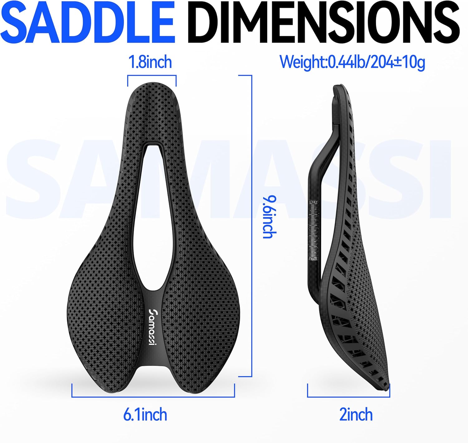 Bike Seat, 3D Printed Bike Saddle | Comfortable Bike Seat Cushion for Men and Women| Lightweight Carbon Fiber Bicycle Seat, Shock Absorbing and Breathable | Ideal for Road and Mountain Bikes