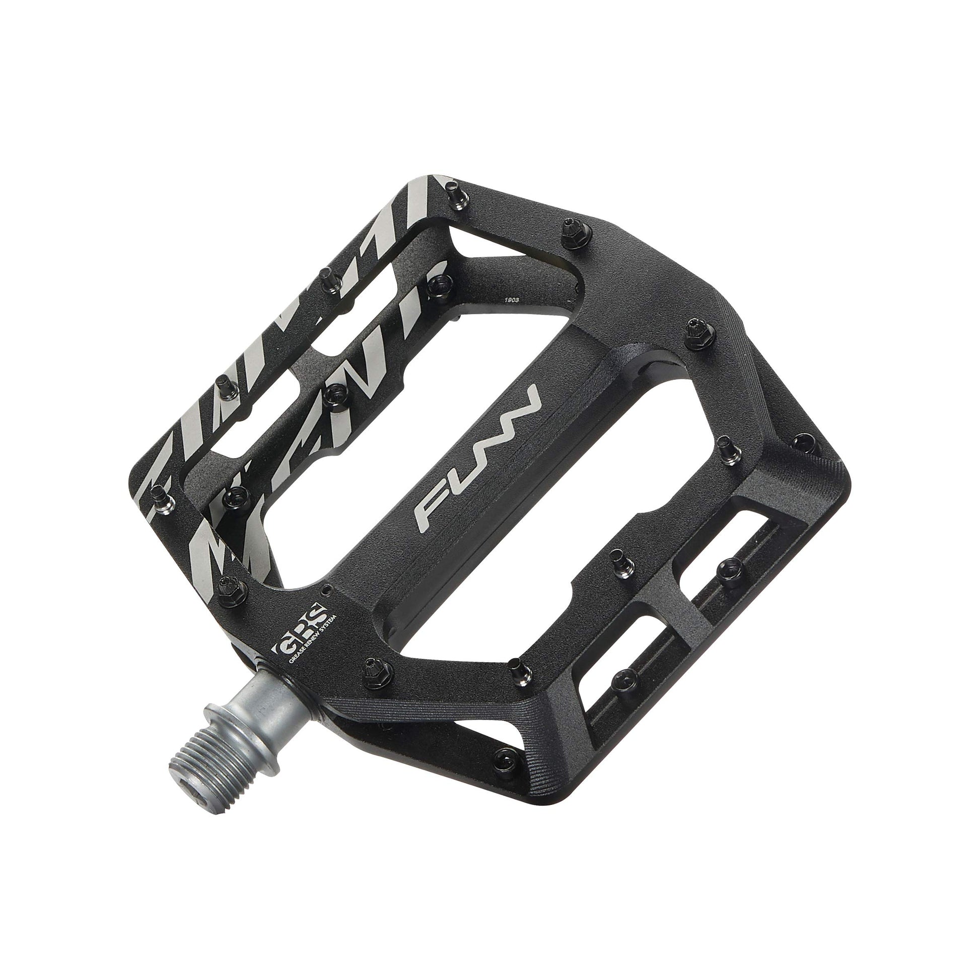 Funn Funndamental Flat Pedals - Wide Platform Bicycle Pedals for BMX/MTB Mountain Bike, Adjustable Grip for Outstanding Stability, 9/16-inch CrMo Axle