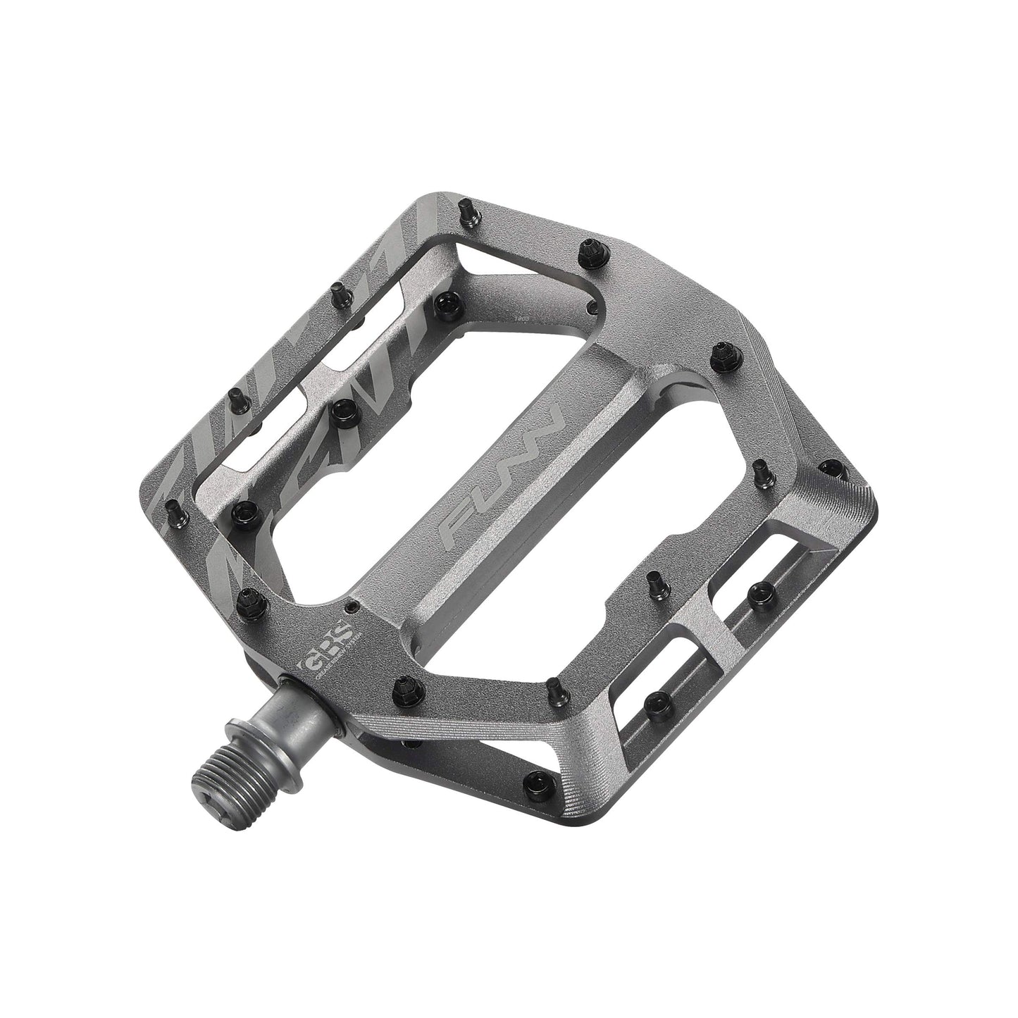 Funn Funndamental Flat Pedals - Wide Platform Bicycle Pedals for BMX/MTB Mountain Bike, Adjustable Grip for Outstanding Stability, 9/16-inch CrMo Axle