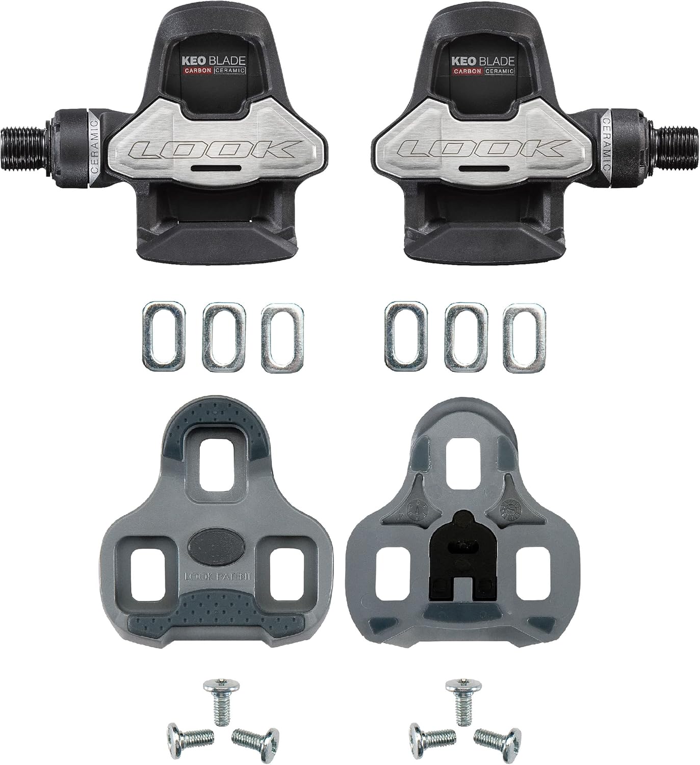 LOOK Cycle - Keo Blade Carbon Ceramic Bike Pedals - High Performance Aerodynamic Look Keo Pedals - Carbon Blades - Ceramic Bearings - Friction Reduction - Long Lifespan